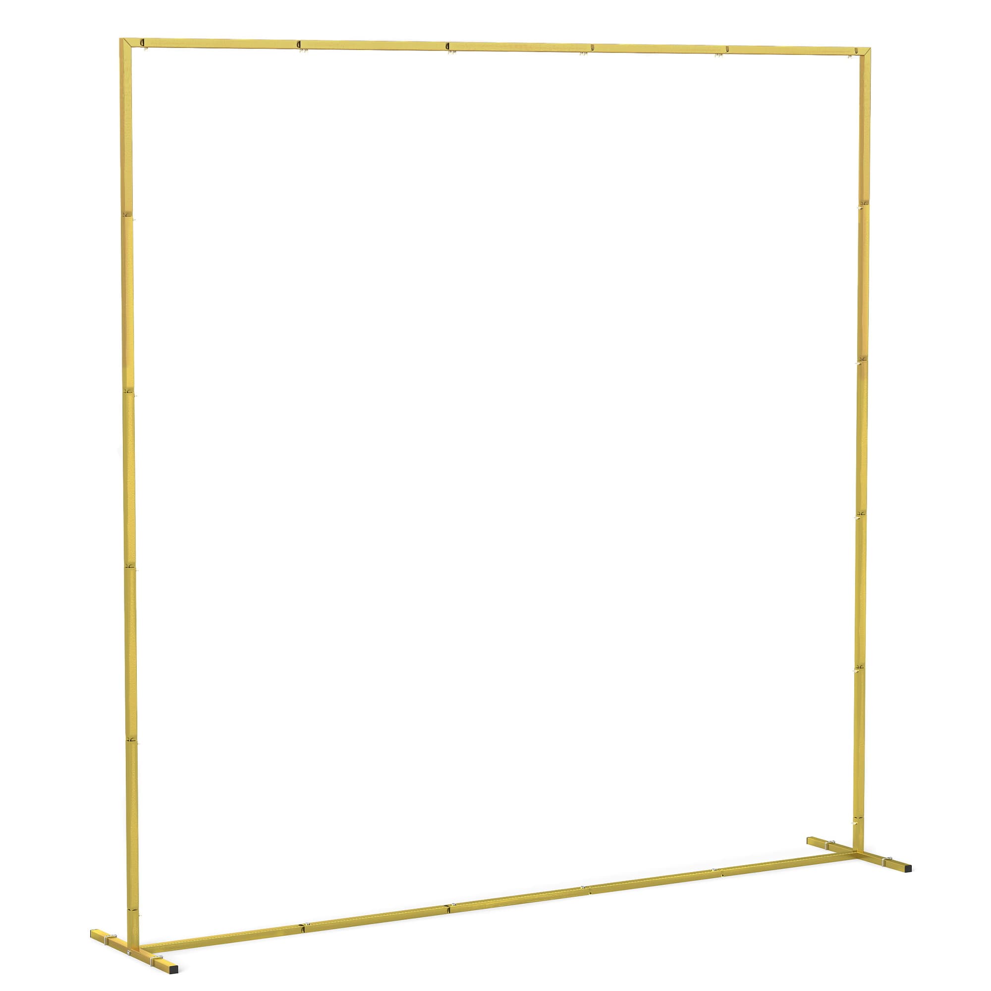 Outsunny Support d'arche de fond en métal doré pour mariage, 2 m, arche de jardin, mariage, arche de ballons floraux
