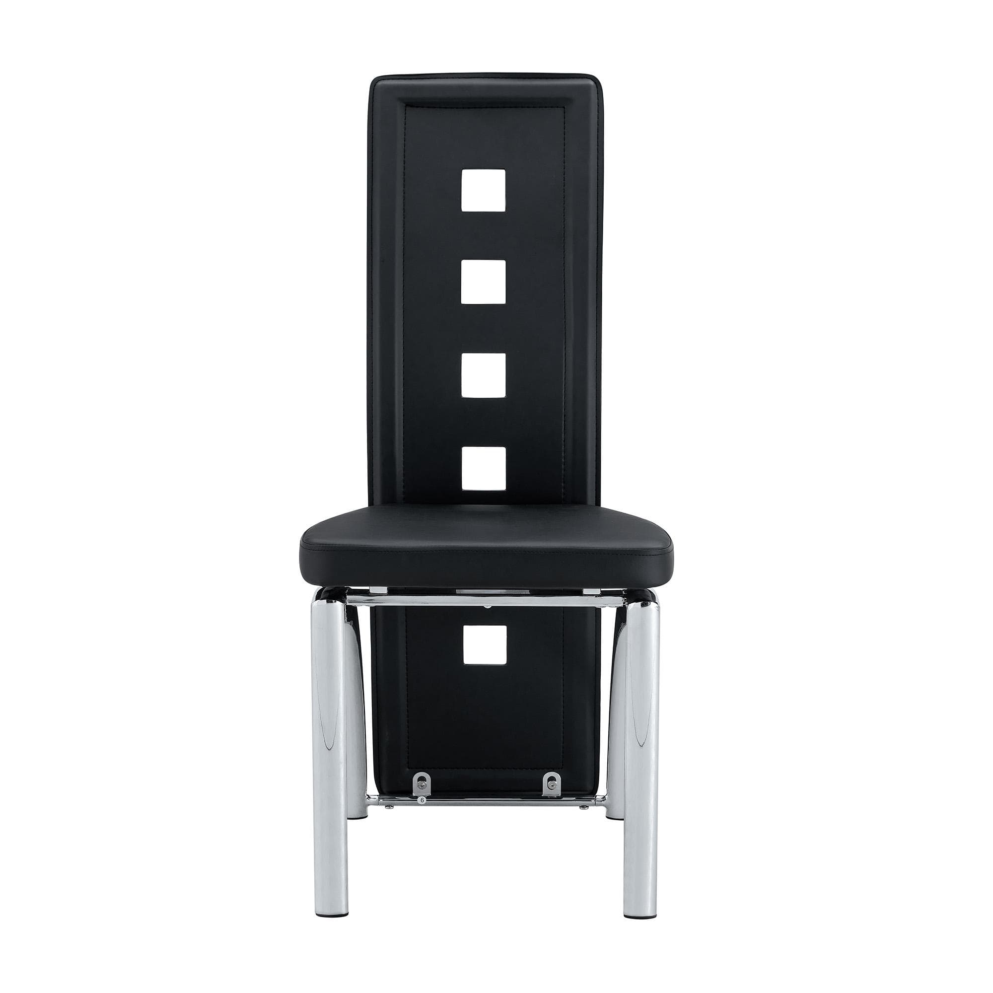 Chaise de salle à manger, Noir+Argent Aosom France