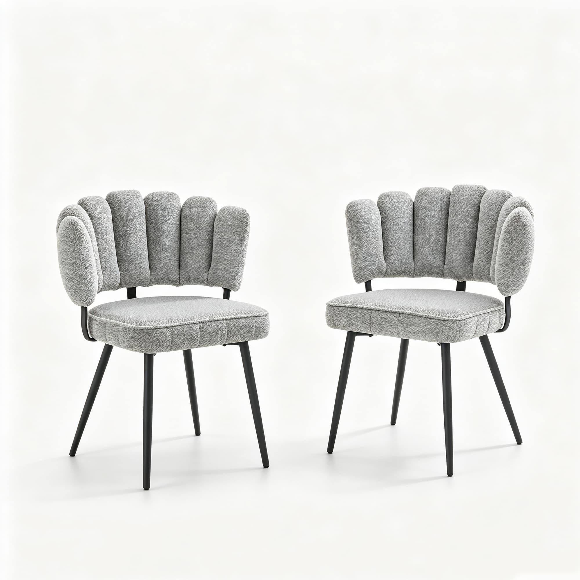 Lot de 2 chaises de salle à manger, Gris clair Aosom France