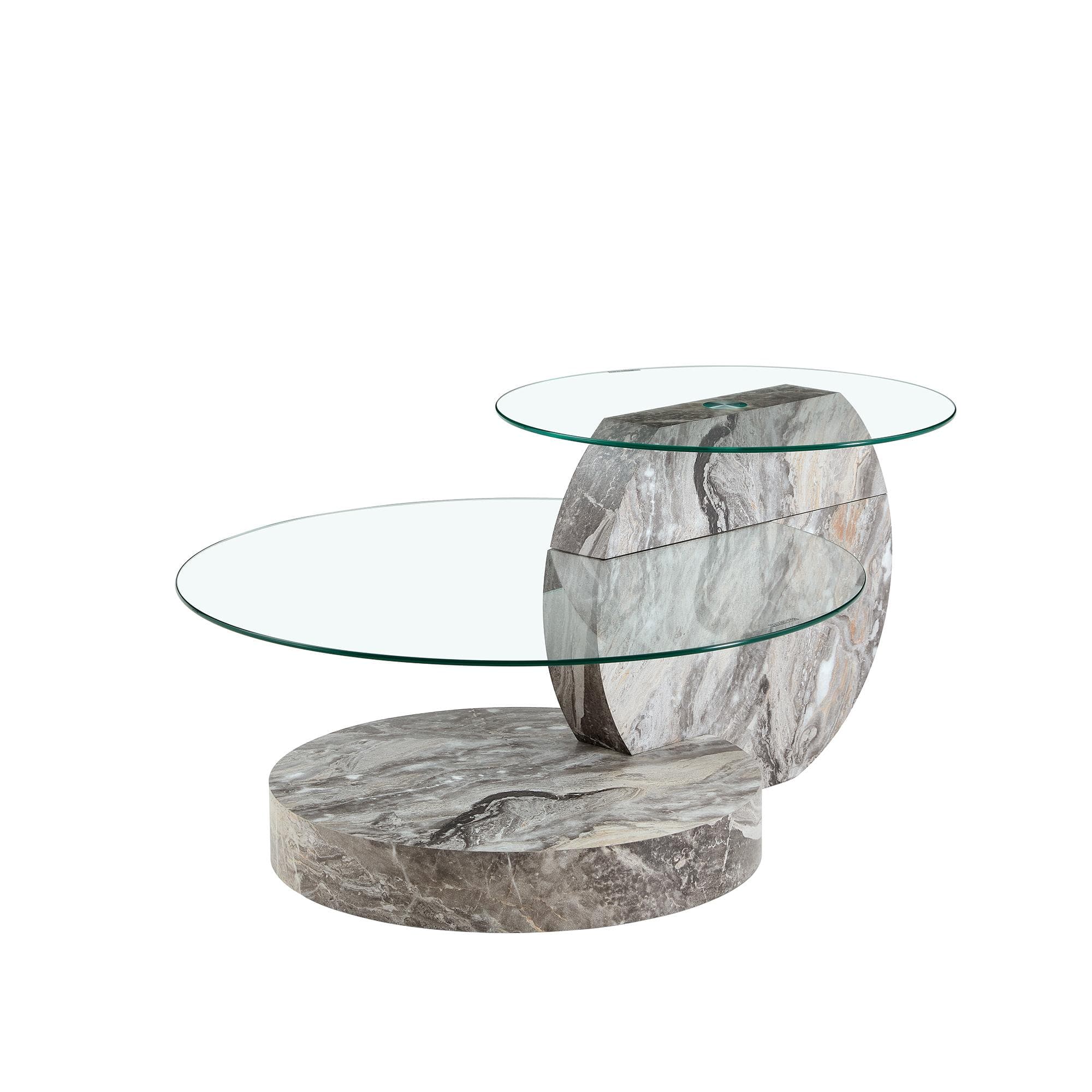 Table basse moderne minimaliste, Transparent Aosom France