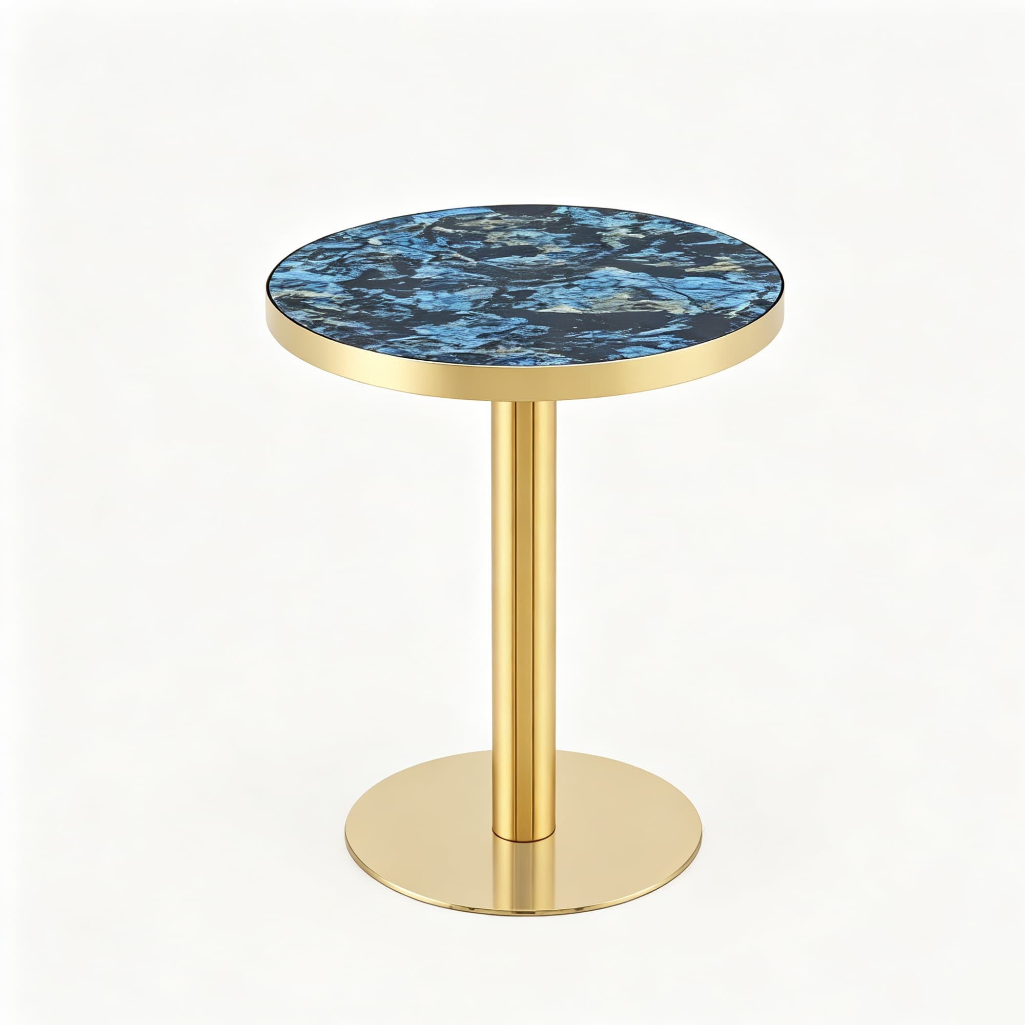 Table d'appoint ronde, Bleu Aosom France