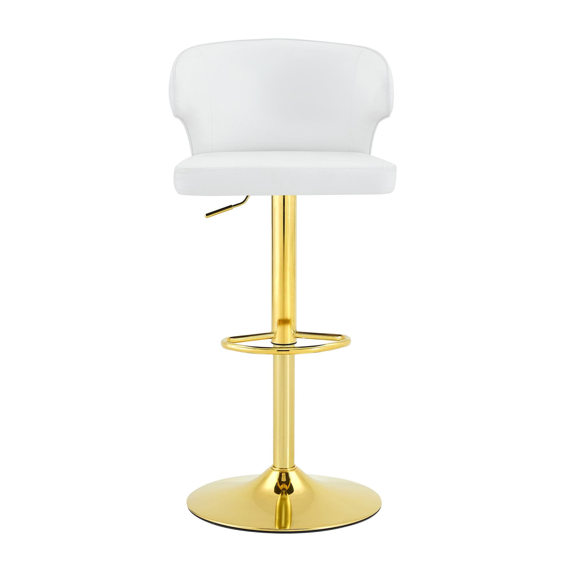 Lot de 2 tabourets de bar avec dossier, Blanc Aosom France