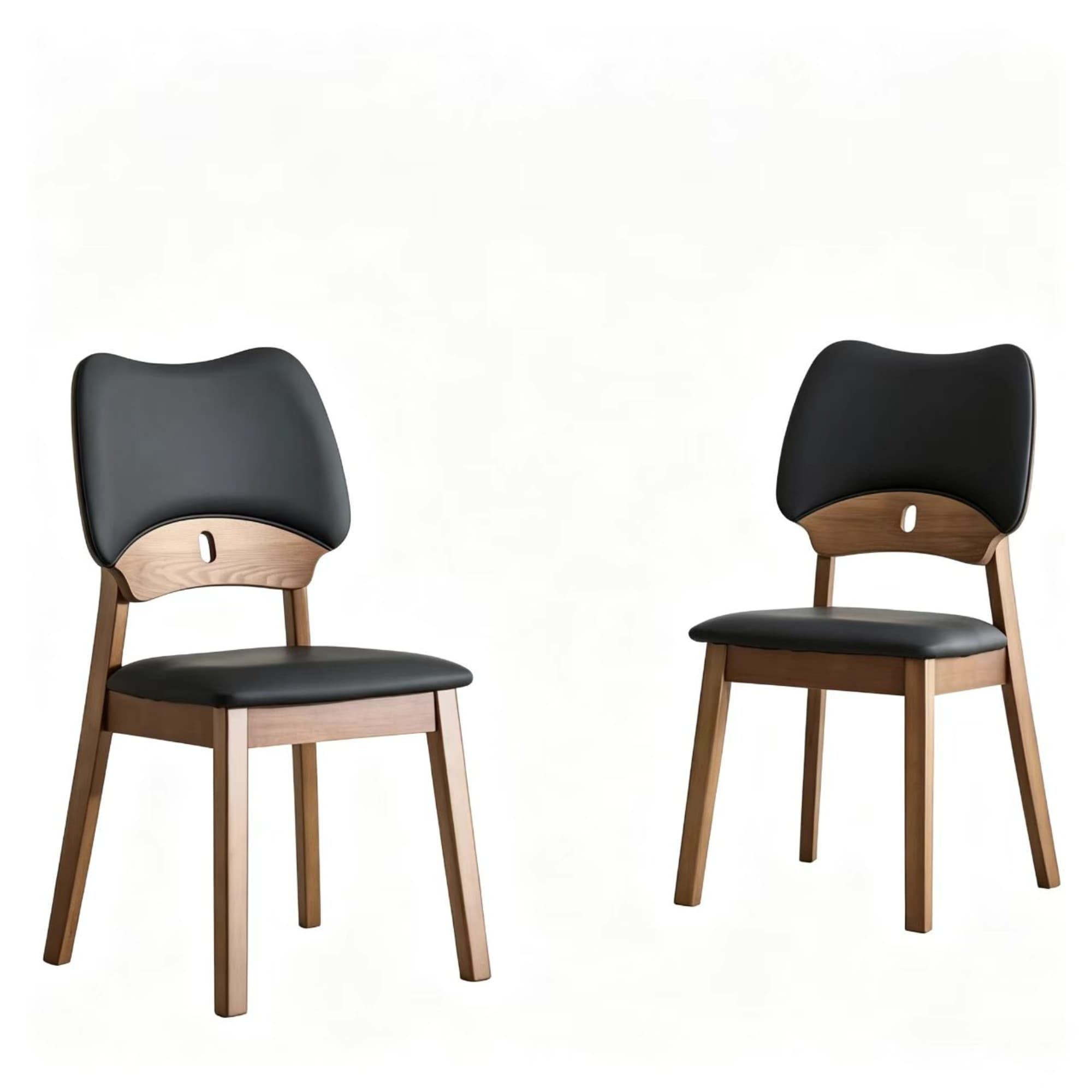 Lot de 2 chaises de salle, Noir Aosom France