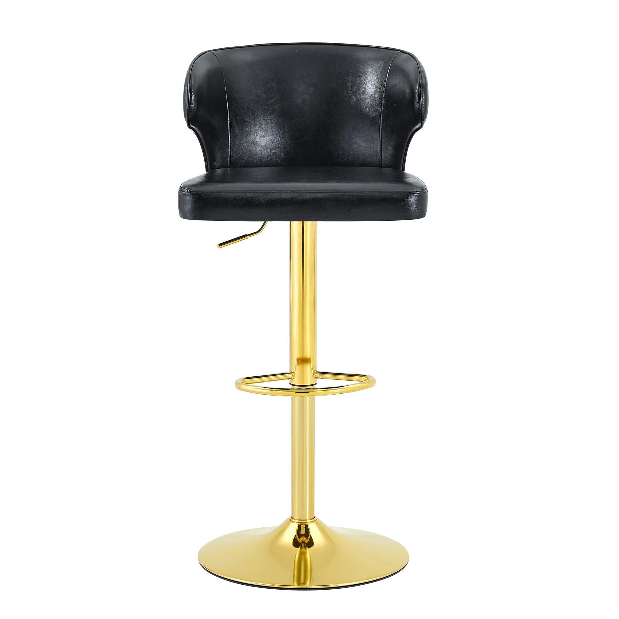 Lot de 2 tabourets de bar avec dossier, Noir Aosom France