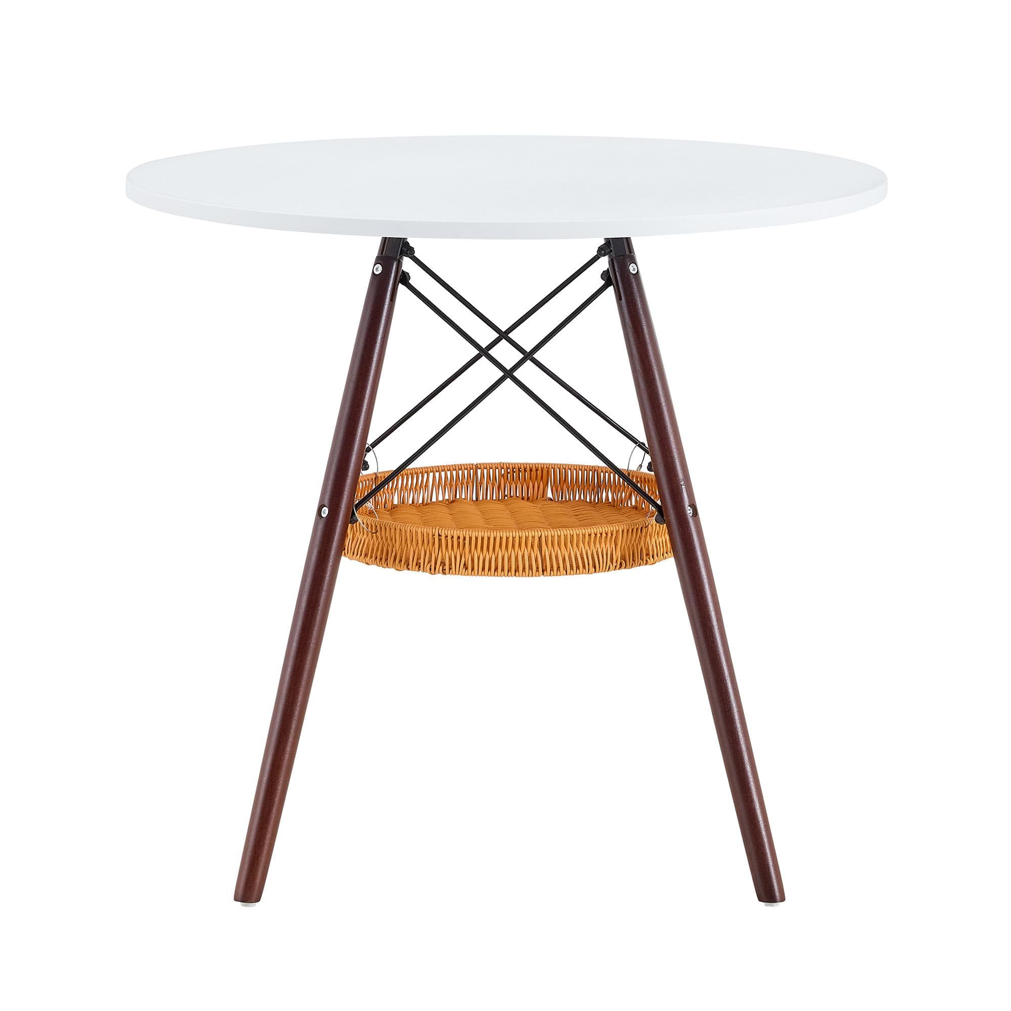 Table à manger ronde, Blanc Aosom France