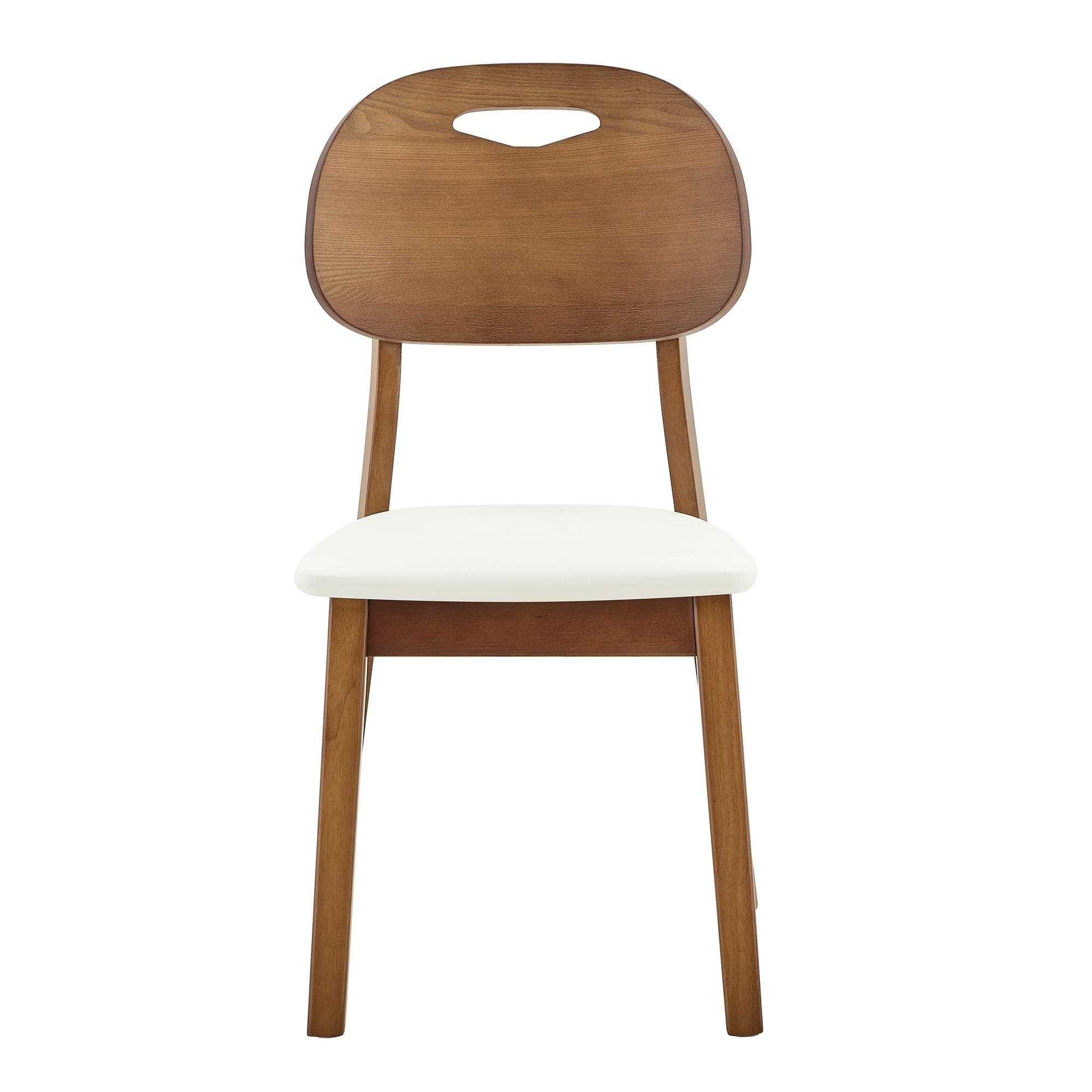 Lot de 2 chaises de salle à manger modernes, Blanc Aosom France
