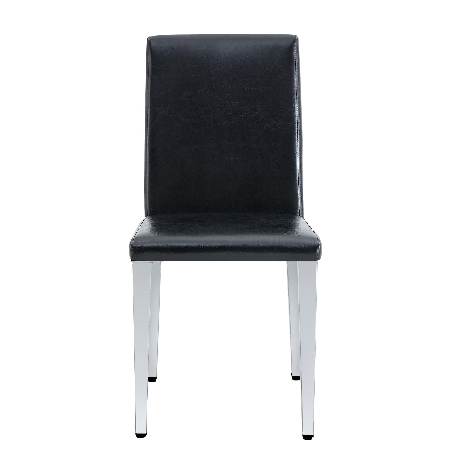 Chaise de salle à manger, Noir+Argent Aosom France