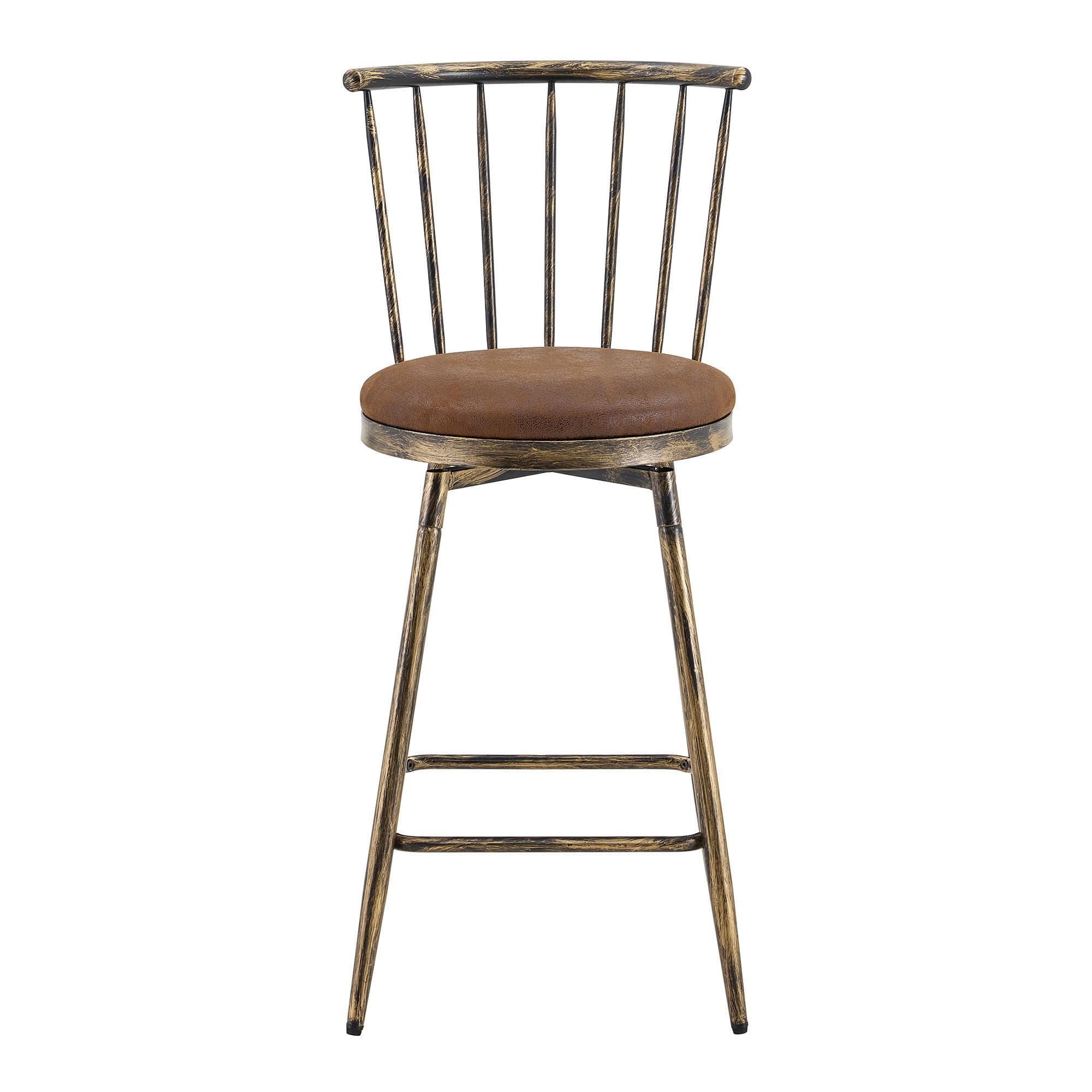 Tabouret de bar style Windsor en métal, Marron Aosom France