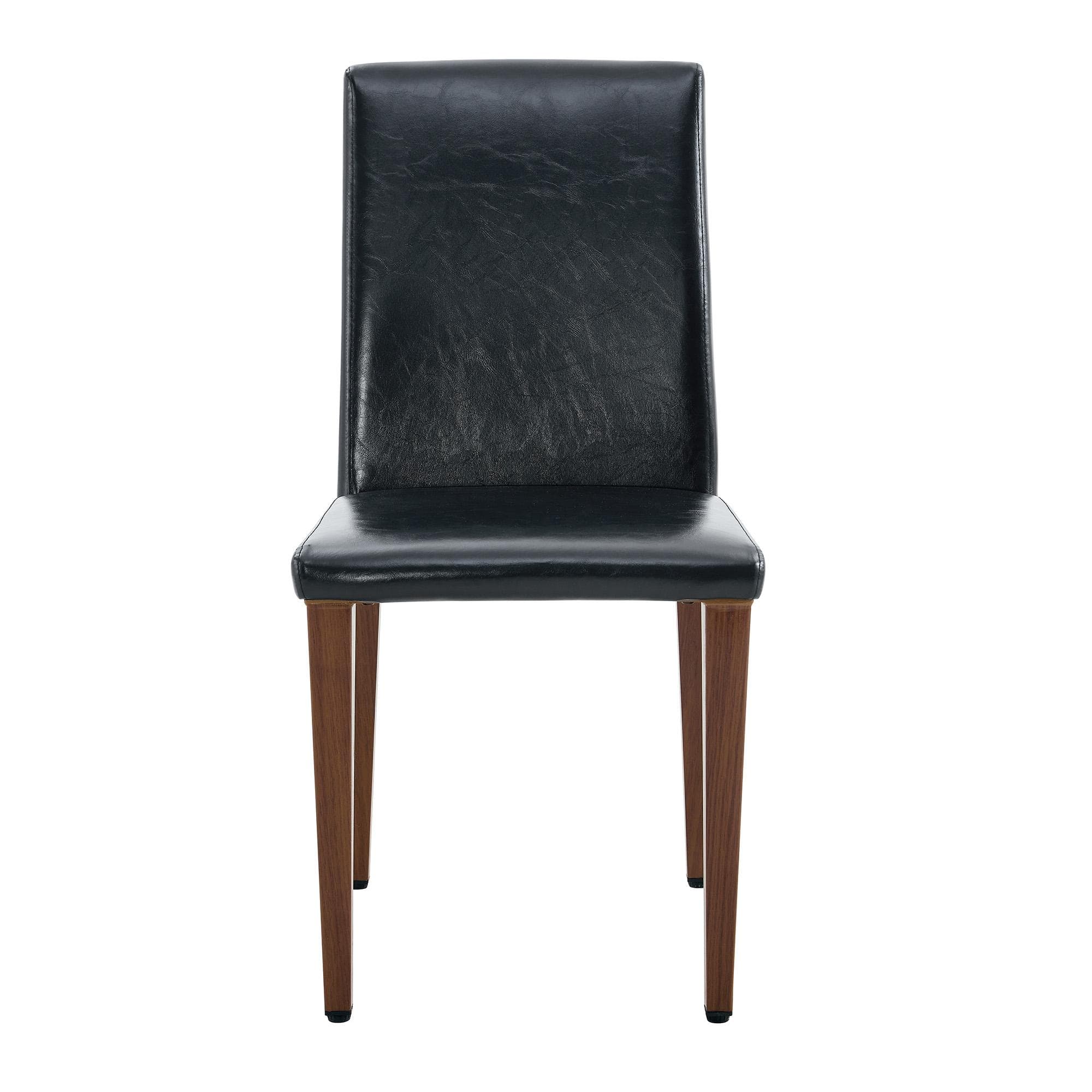 Chaise de salle à manger, Noir+Noyer Aosom France