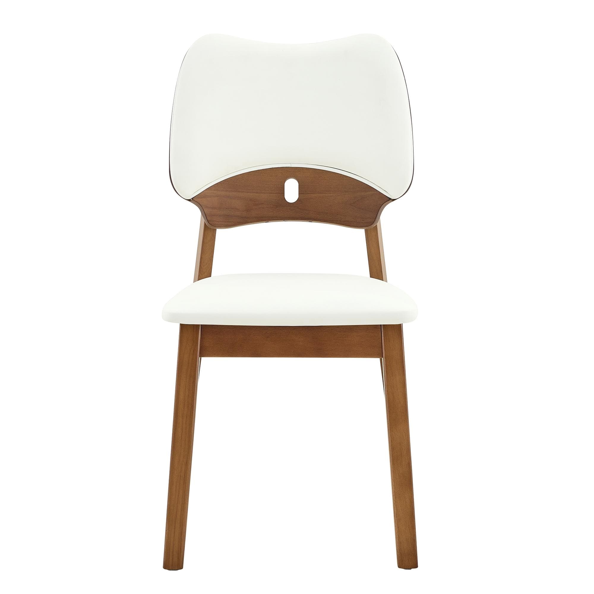 Lot de 2 chaises de salle, Blanc Aosom France