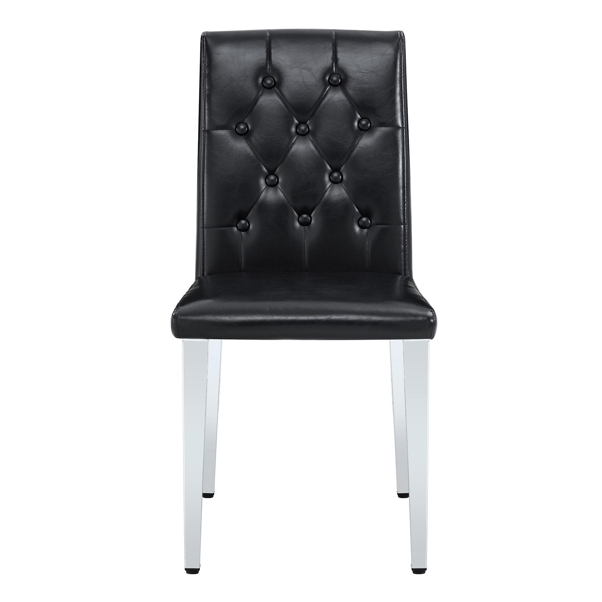Lot de 4 chaises de salle à manger, Noir+Argent Aosom France