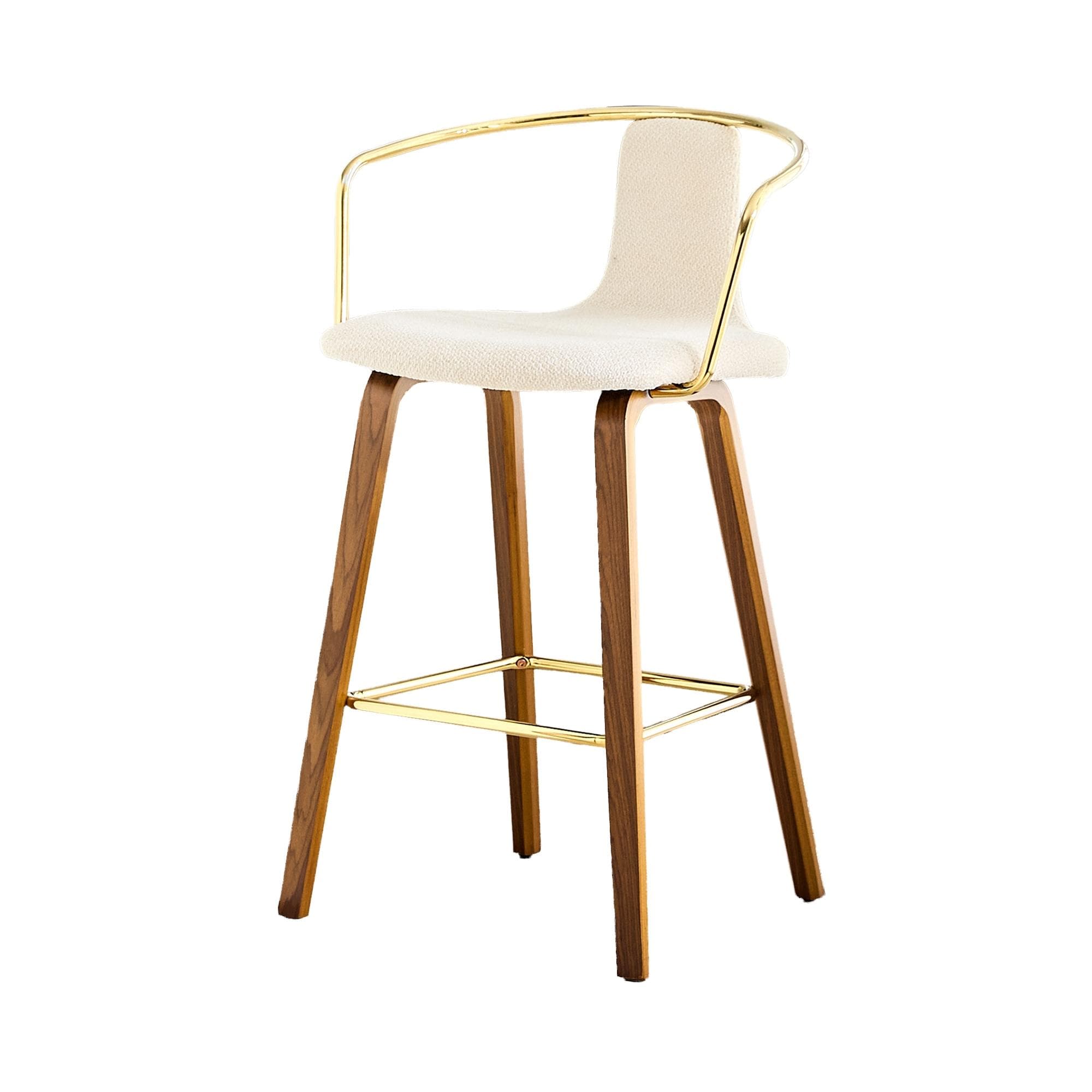 Lot de 2 tabourets de bar avec accoudoirs, Blanc Aosom France