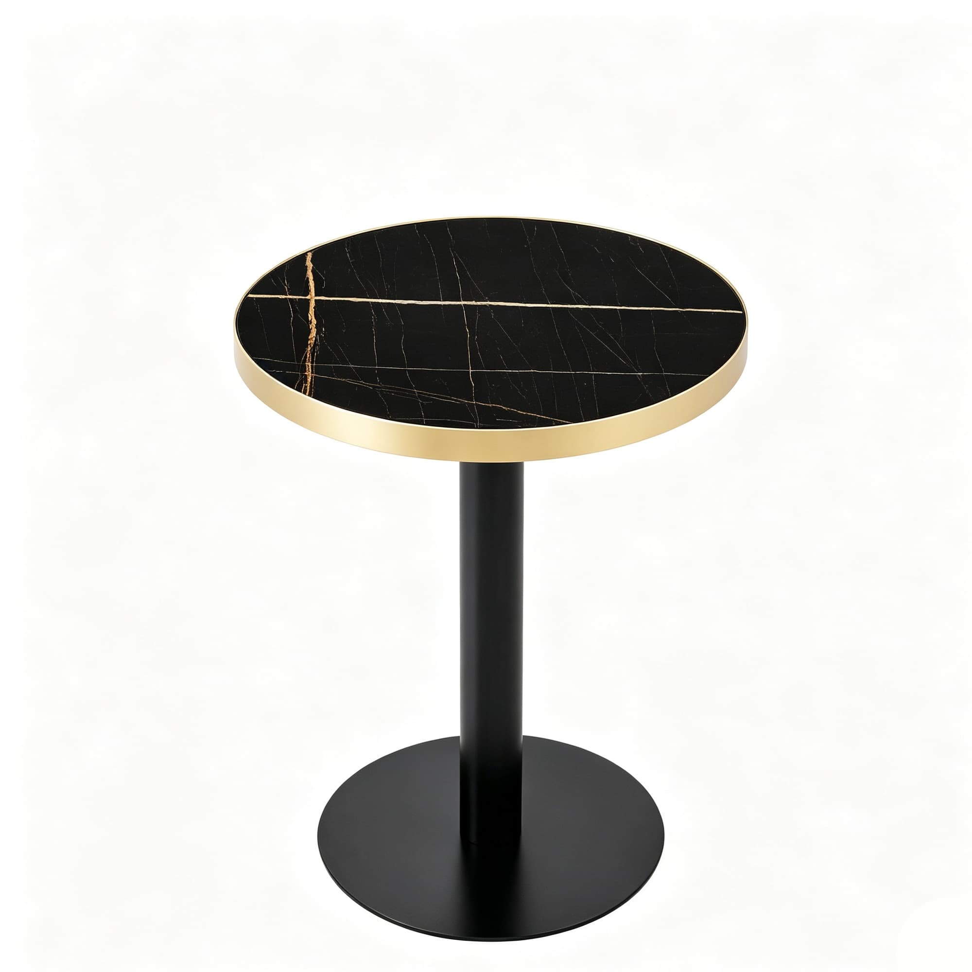 Table d'appoint ronde, Noir Aosom France