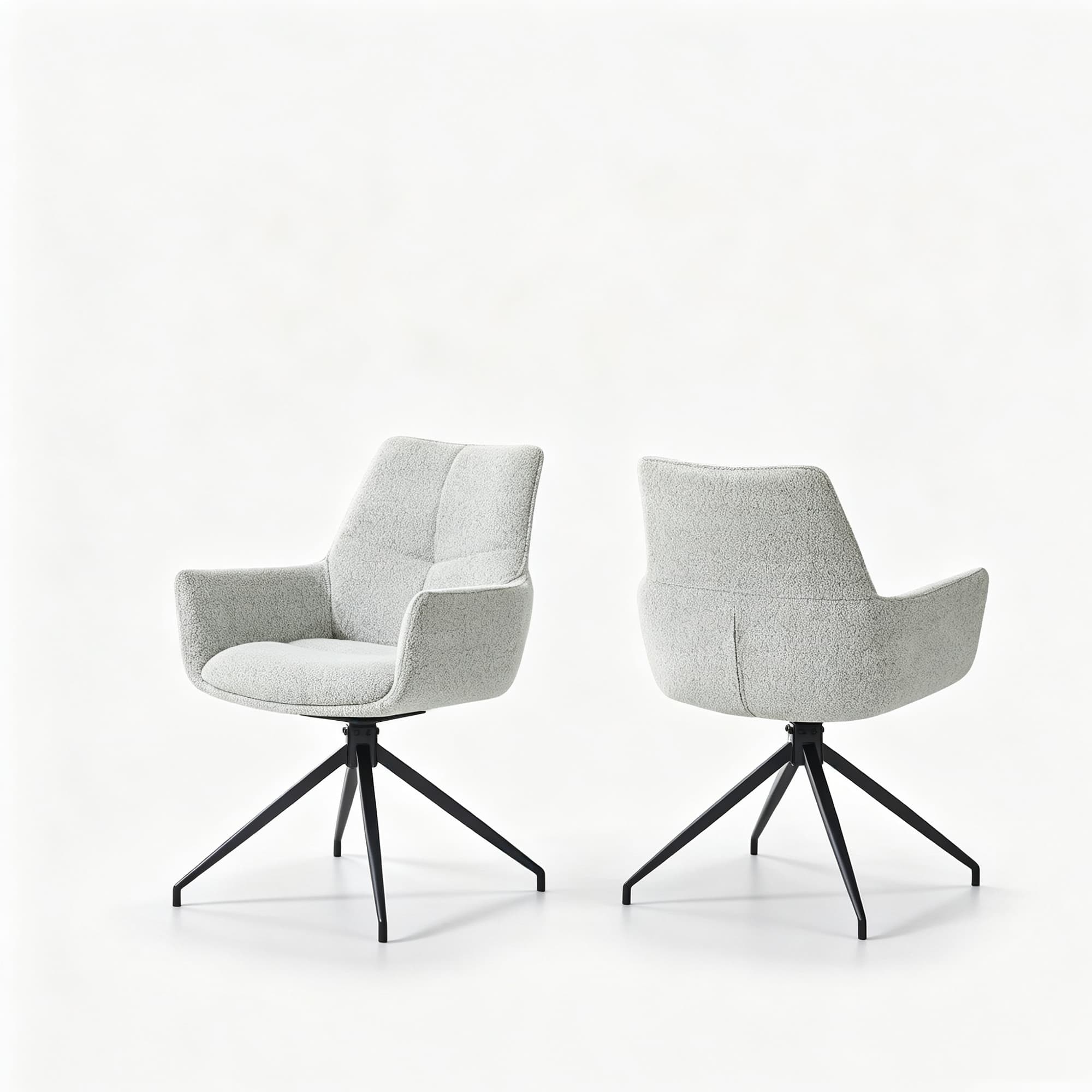 Fauteuil pivotant 360° rembourré, Gris clair Aosom France