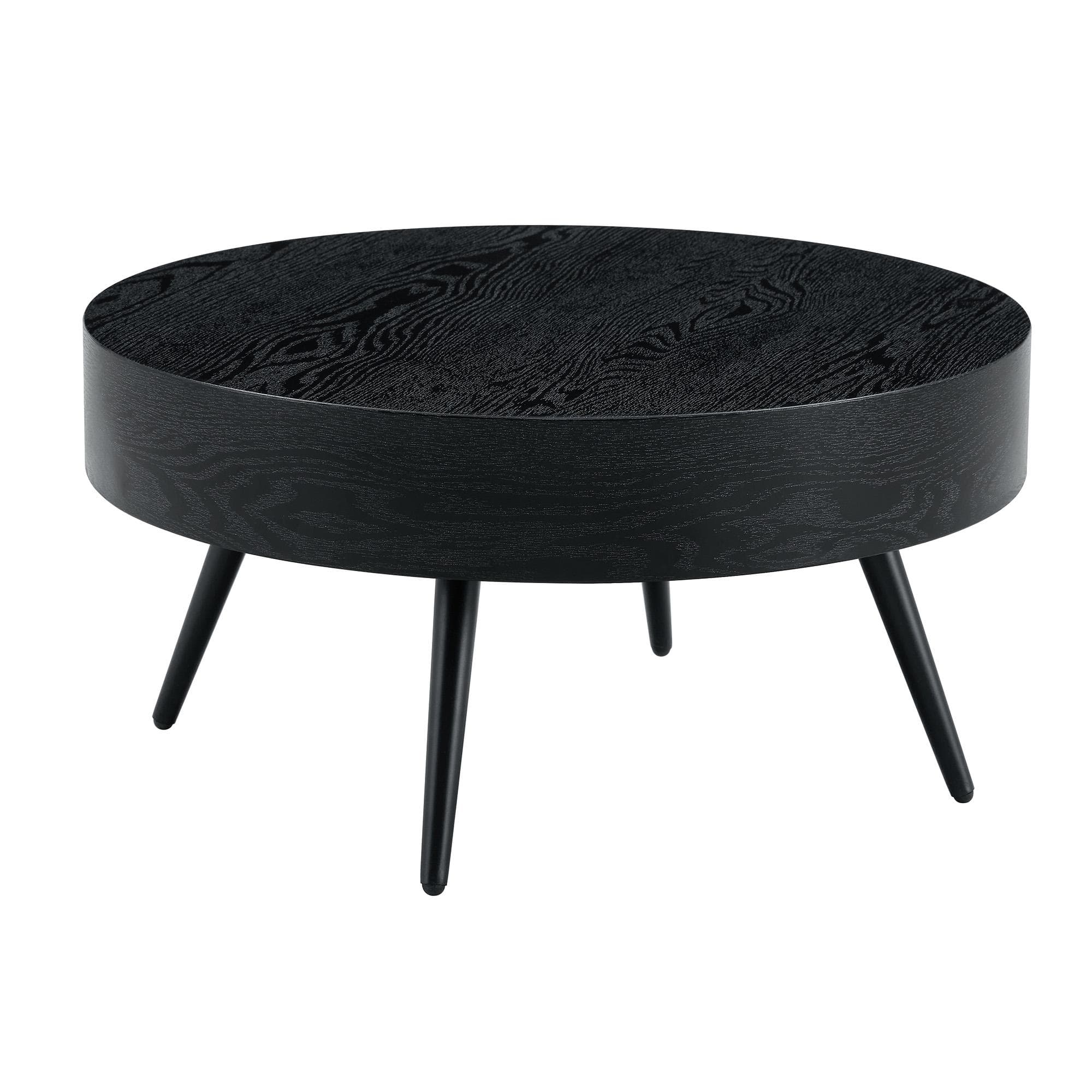 Table basse ronde, Noir Aosom France