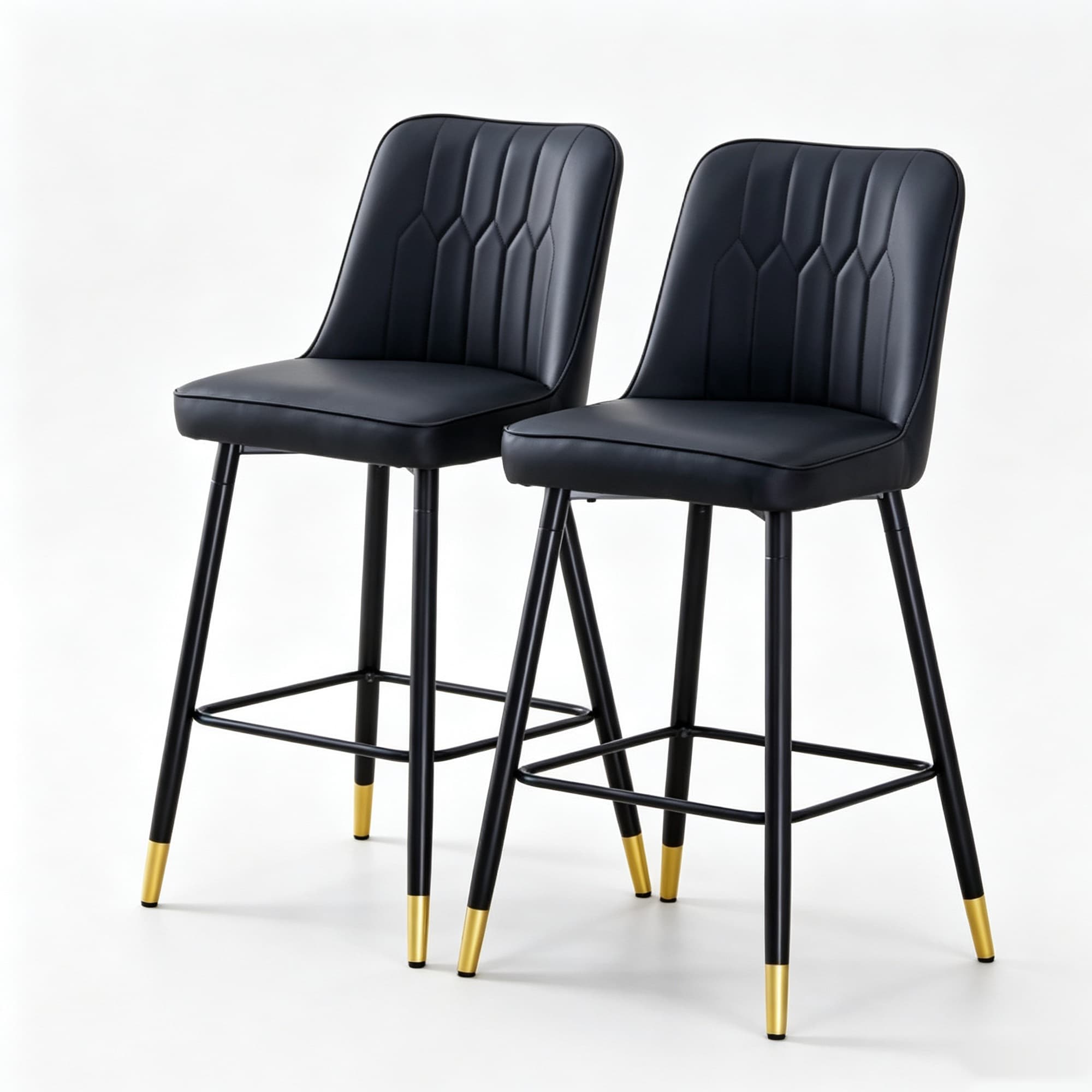 Lot de 2 tabourets de bar hauteur, Noir Aosom France