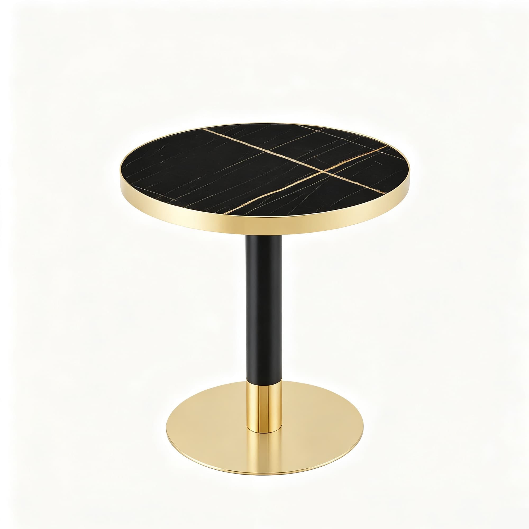 Table d'appoint ronde, Noir Aosom France