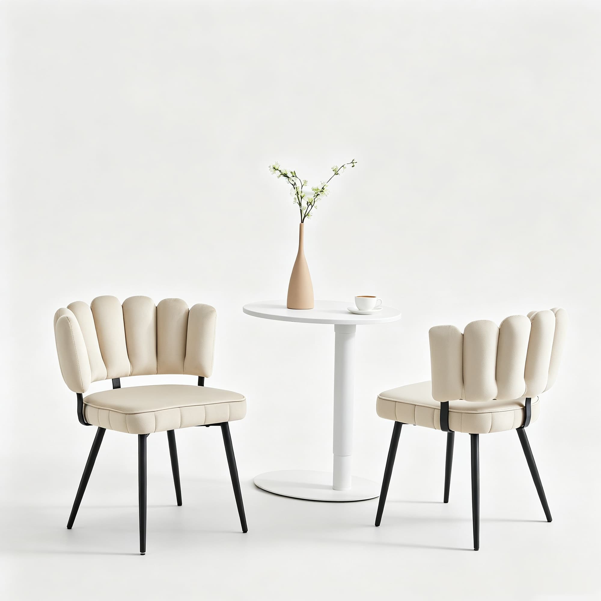 Lot de 2 chaises de salle à manger, Noir Aosom France