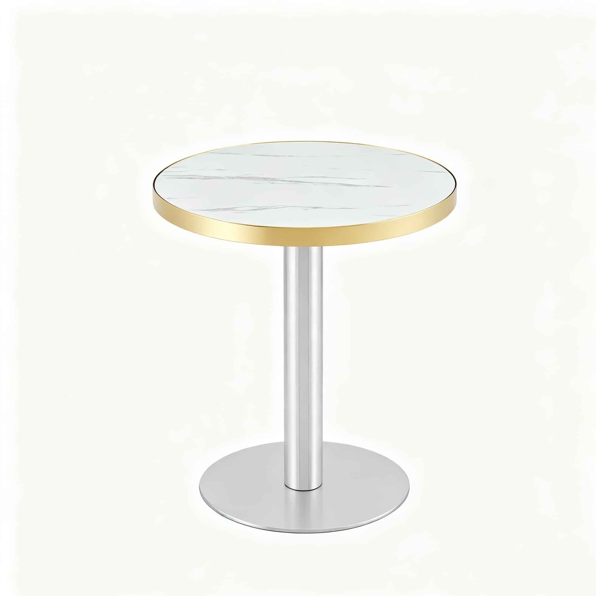 Table d'appoint ronde, Blanc Aosom France