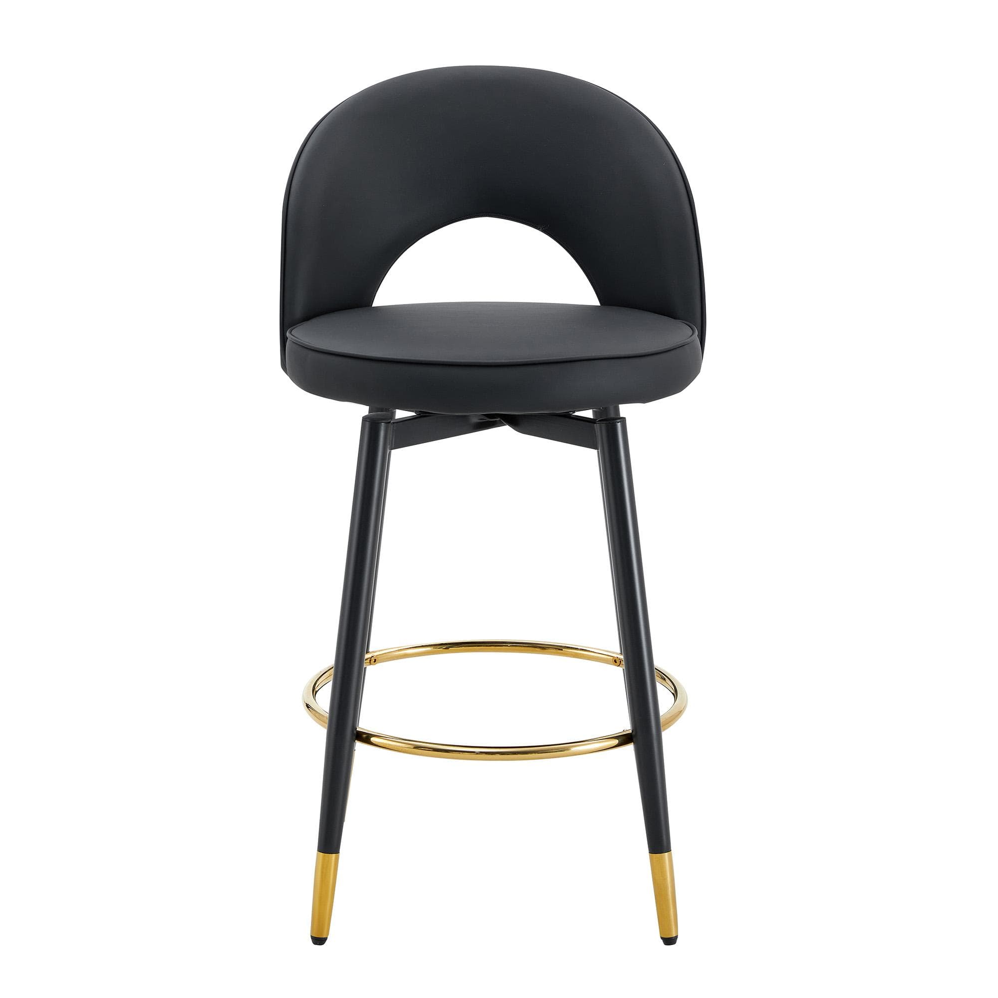 Tabouret de bar pivotant 360°, Noir Aosom France