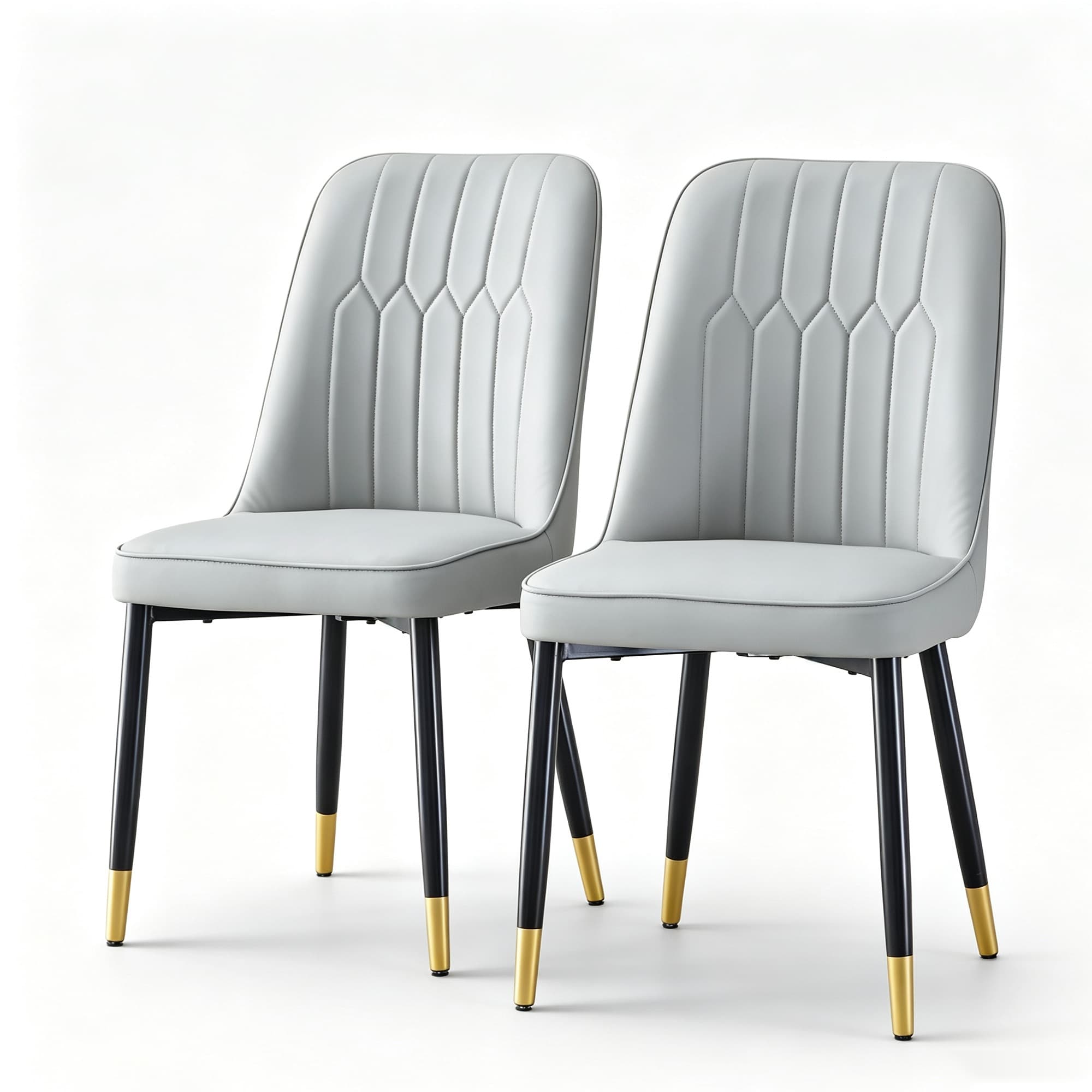 Lot de 2 chaises de salle à manger modernes, Gris clair Aosom France