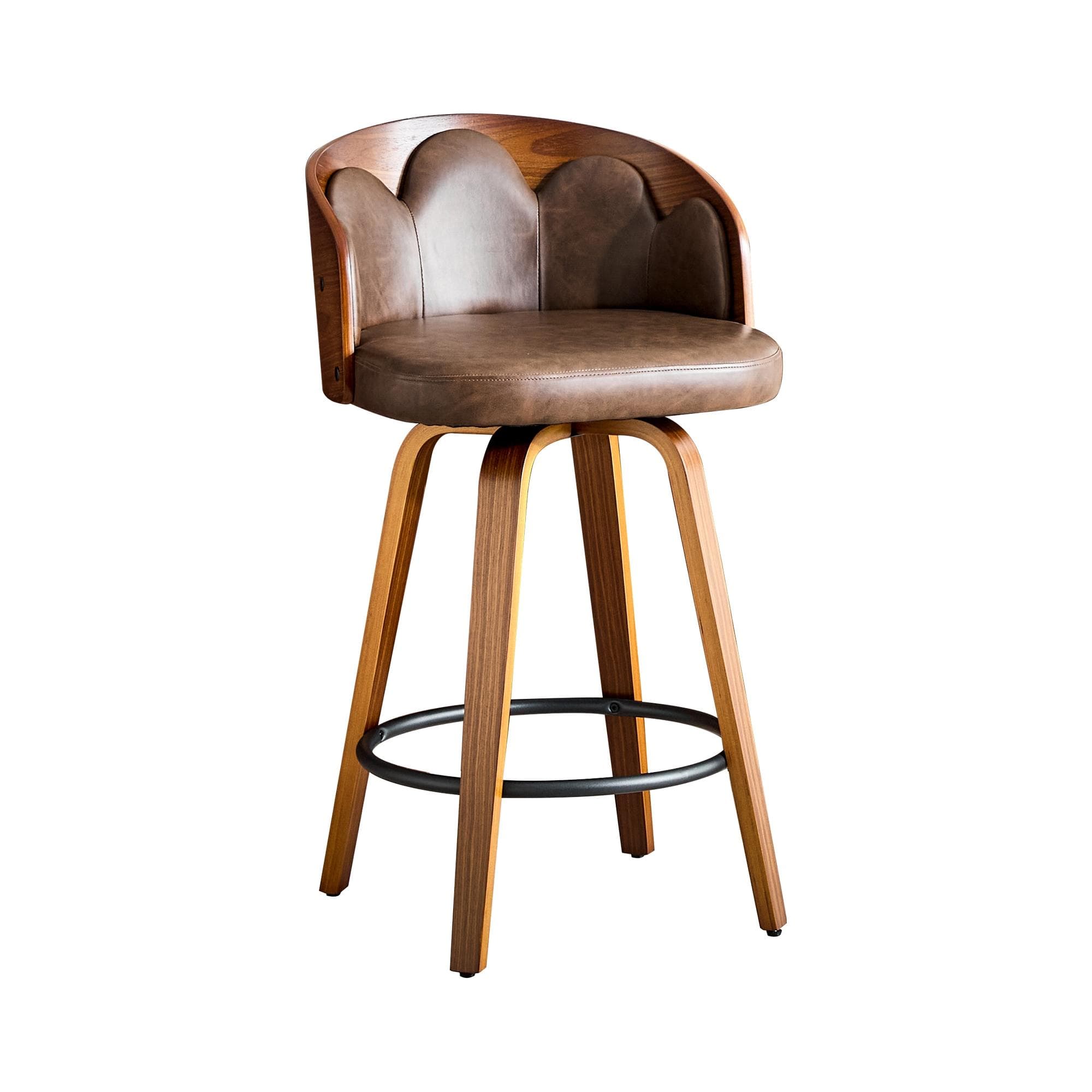Lot de 2 tabourets de bar, Marron Aosom France