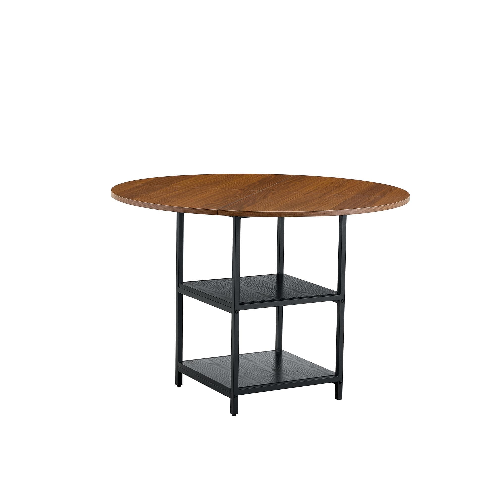 Table ronde 107 cm de diamètre, Noyer Aosom France