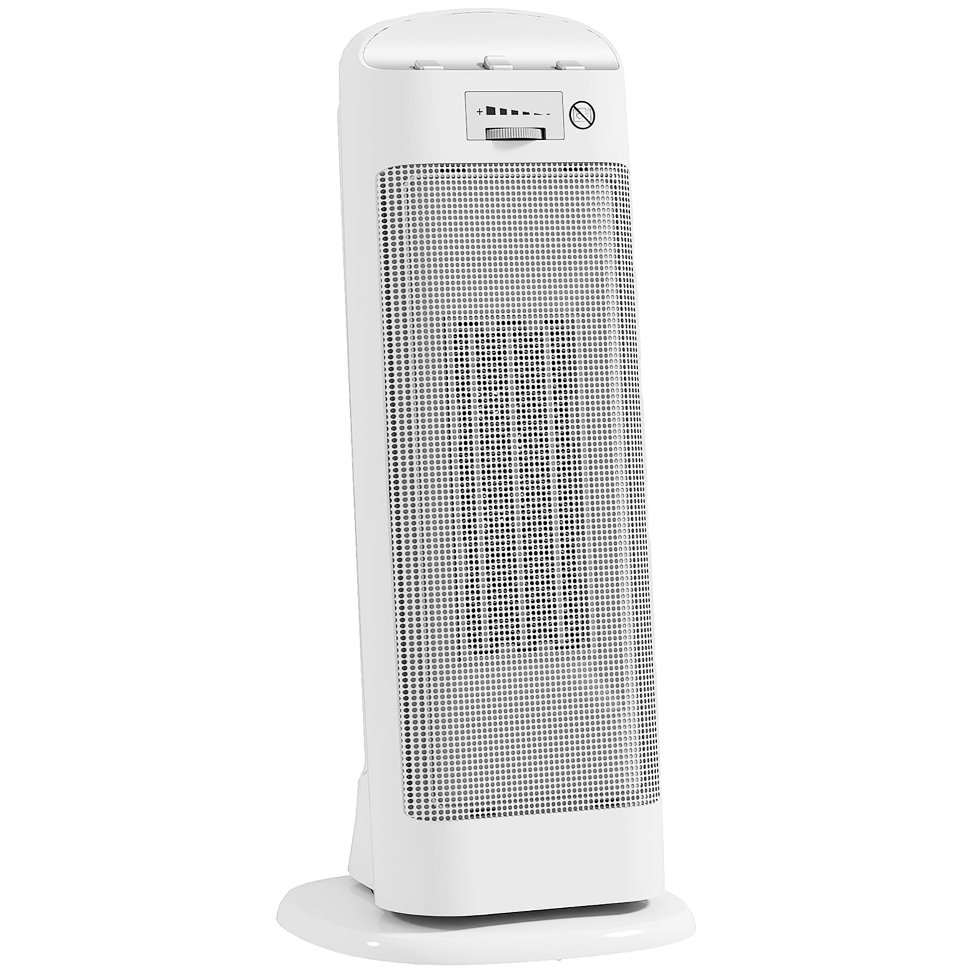 HOMCOM Chauffage d'appoint en céramique 2000 W, radiateur électrique soufflant 4 modes, thermostat réglable, 20x20x49cm, blanc