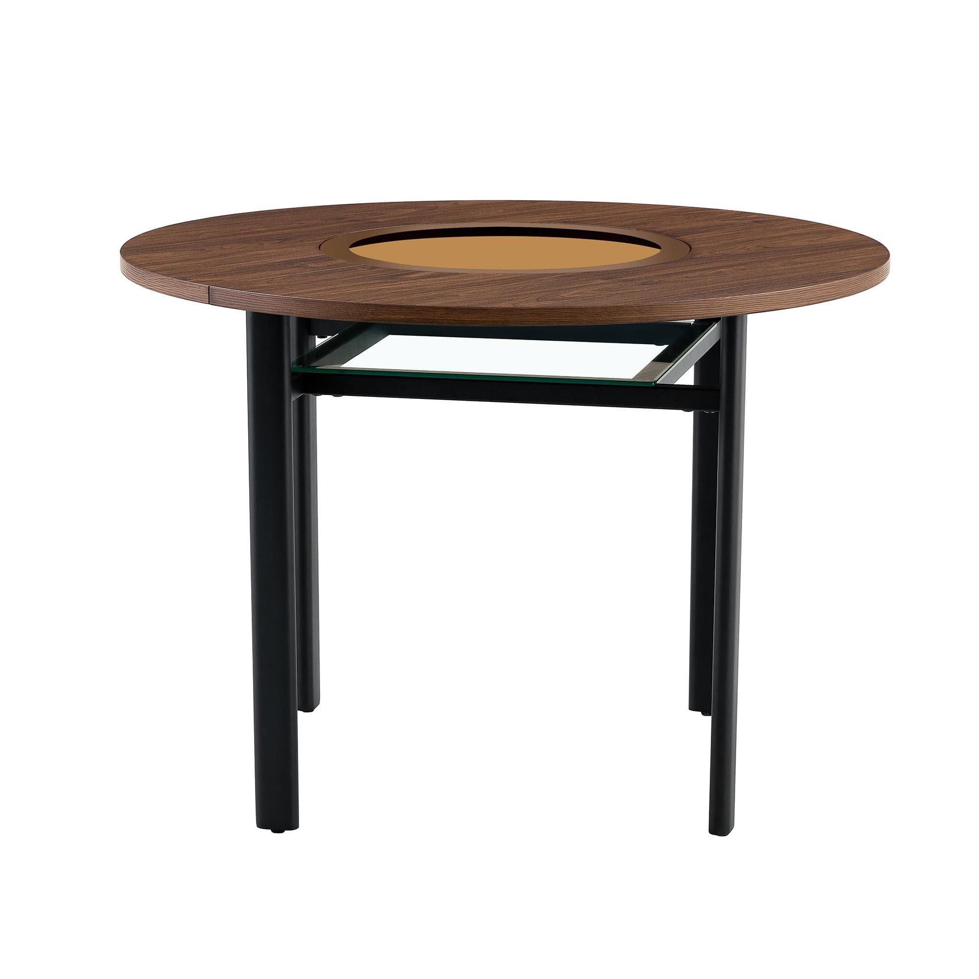 Table ronde moderne minimaliste, Noir Aosom France