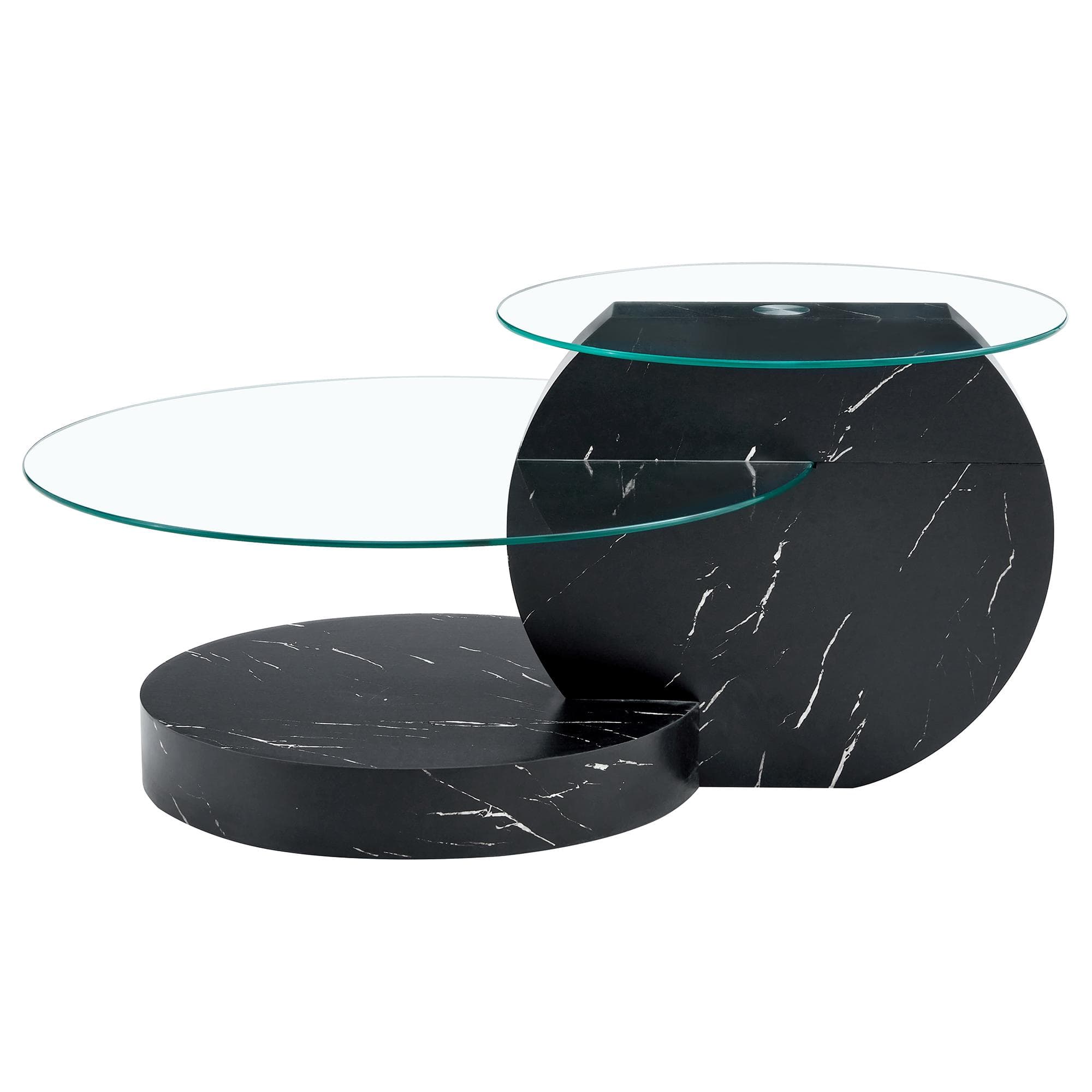 Table basse moderne minimaliste, Transparent Aosom France