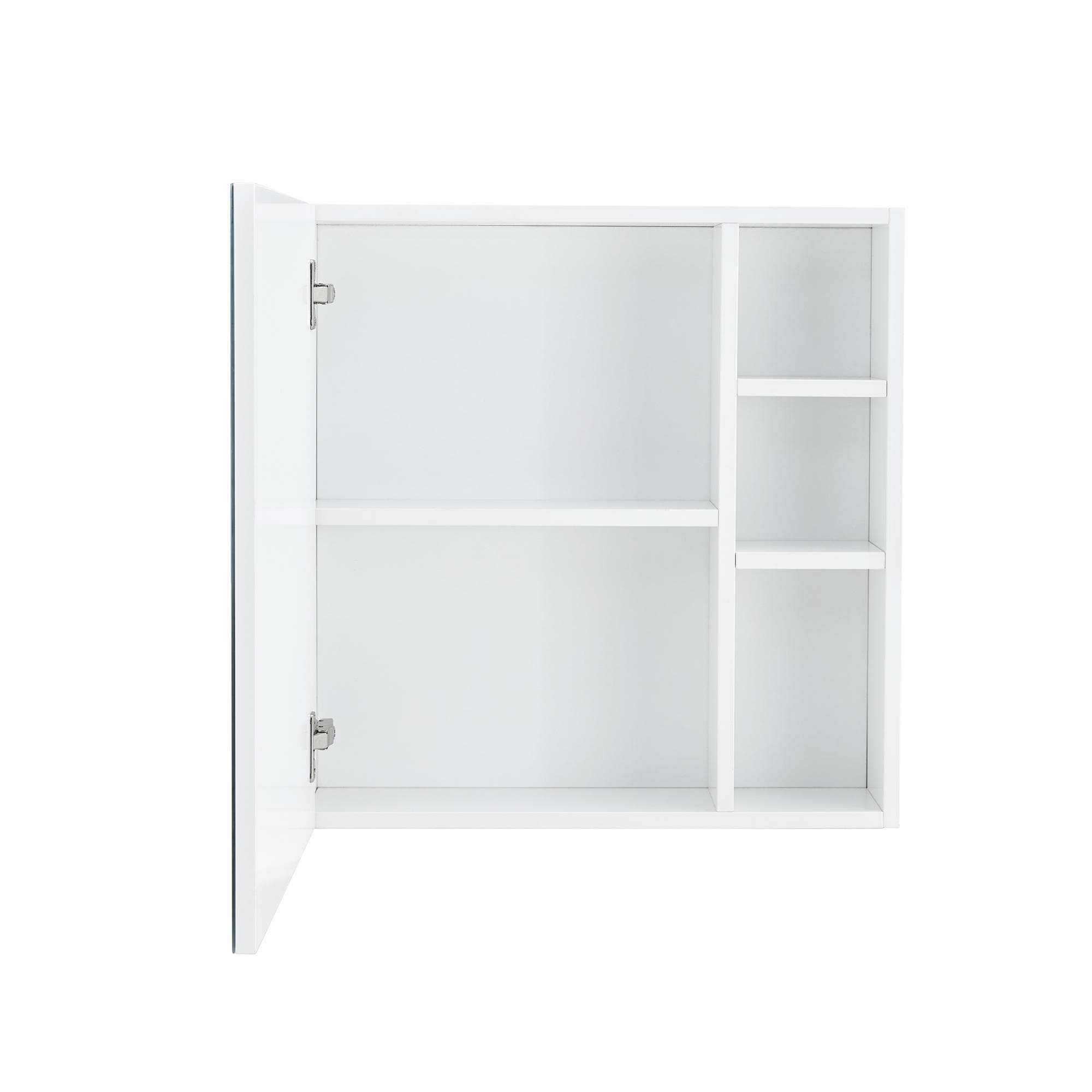 Armoire miroir murale design épuré, Blanc Aosom France