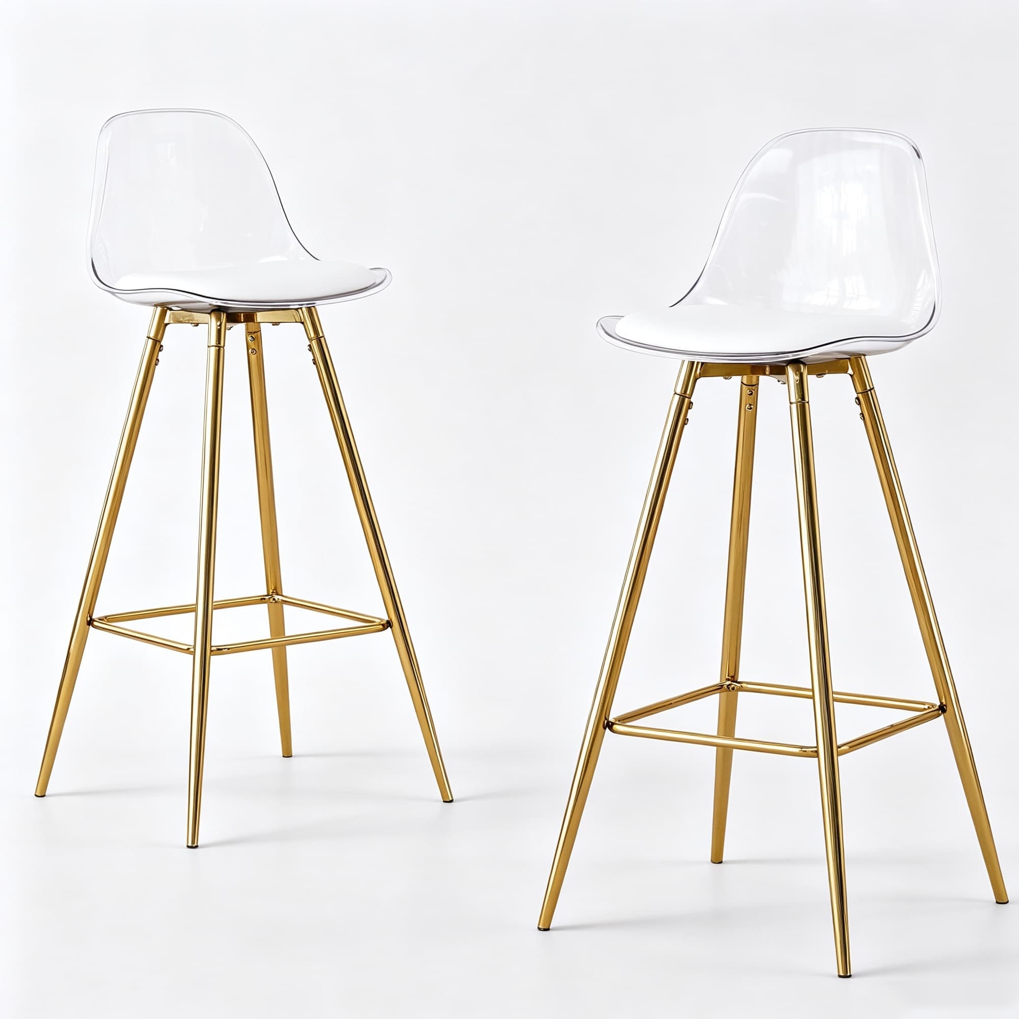 Lot de 2 tabourets de bar, Transparent Aosom France