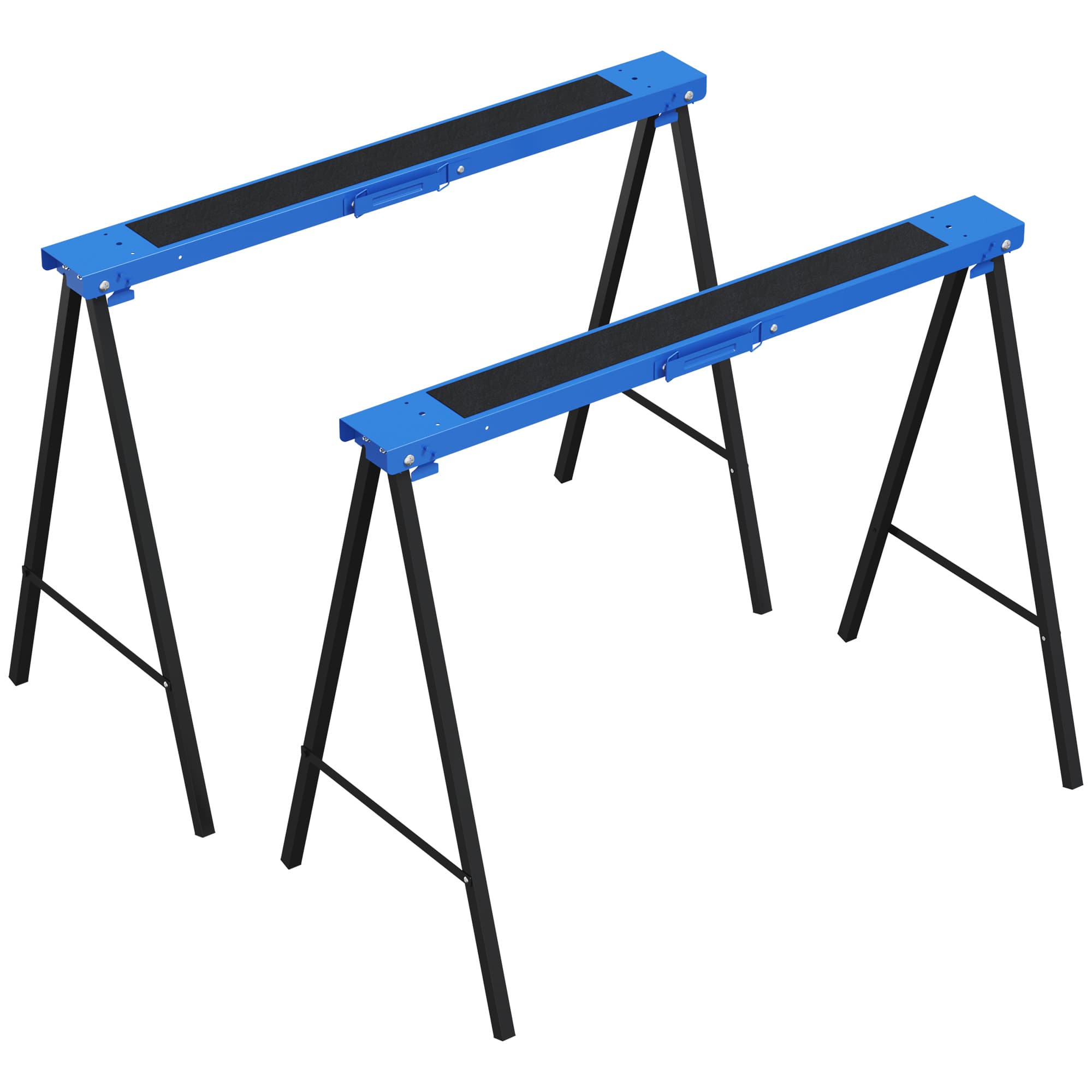 DURHAND Lot de 2 chevalets de travail, support artisanal, jusqu'à 250 kg, métal, bleu