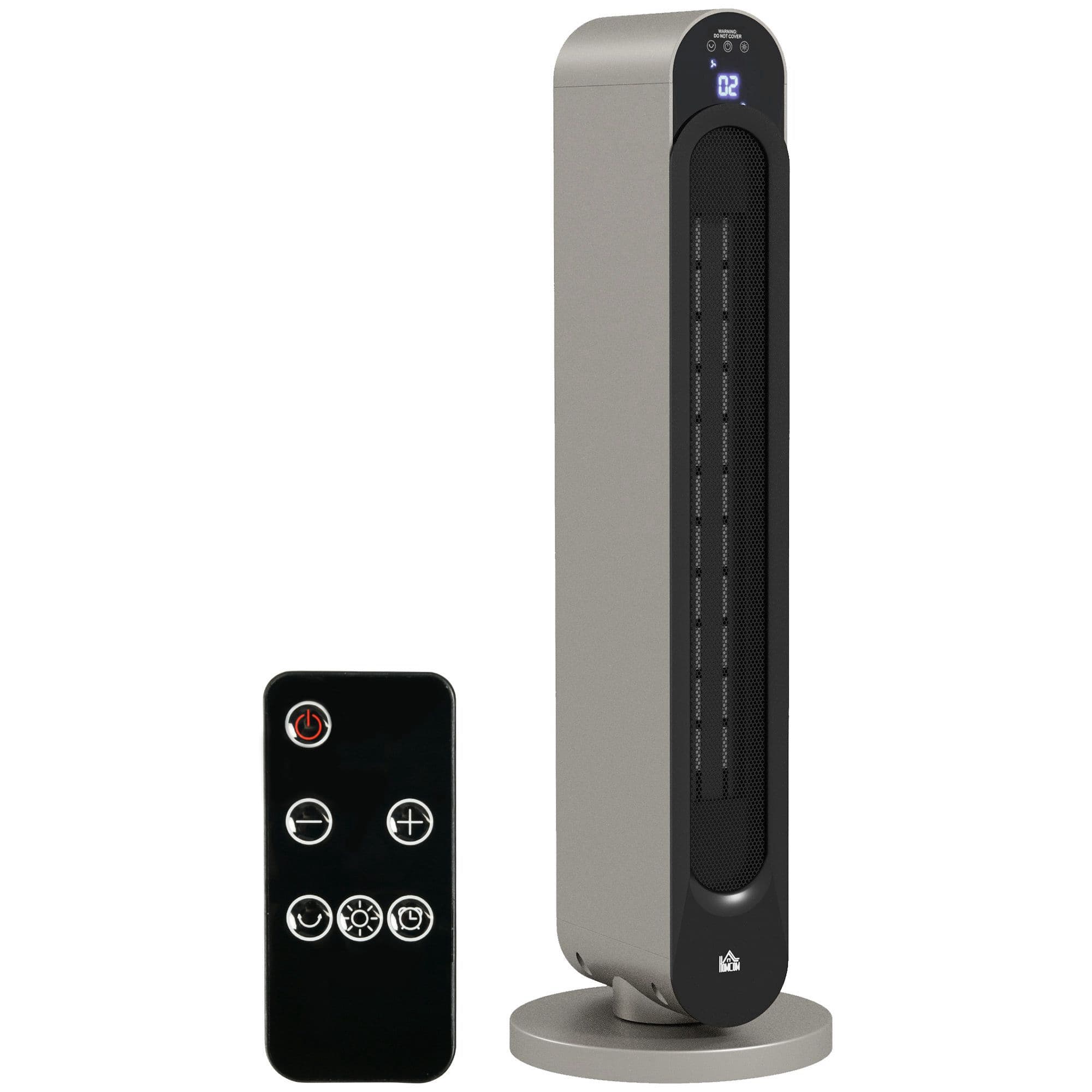 HOMCOM Chauffage soufflant chauffage d'appoint oscillant 1100/2200 W - mini radiateur céramique PTC - télécommande incluse
