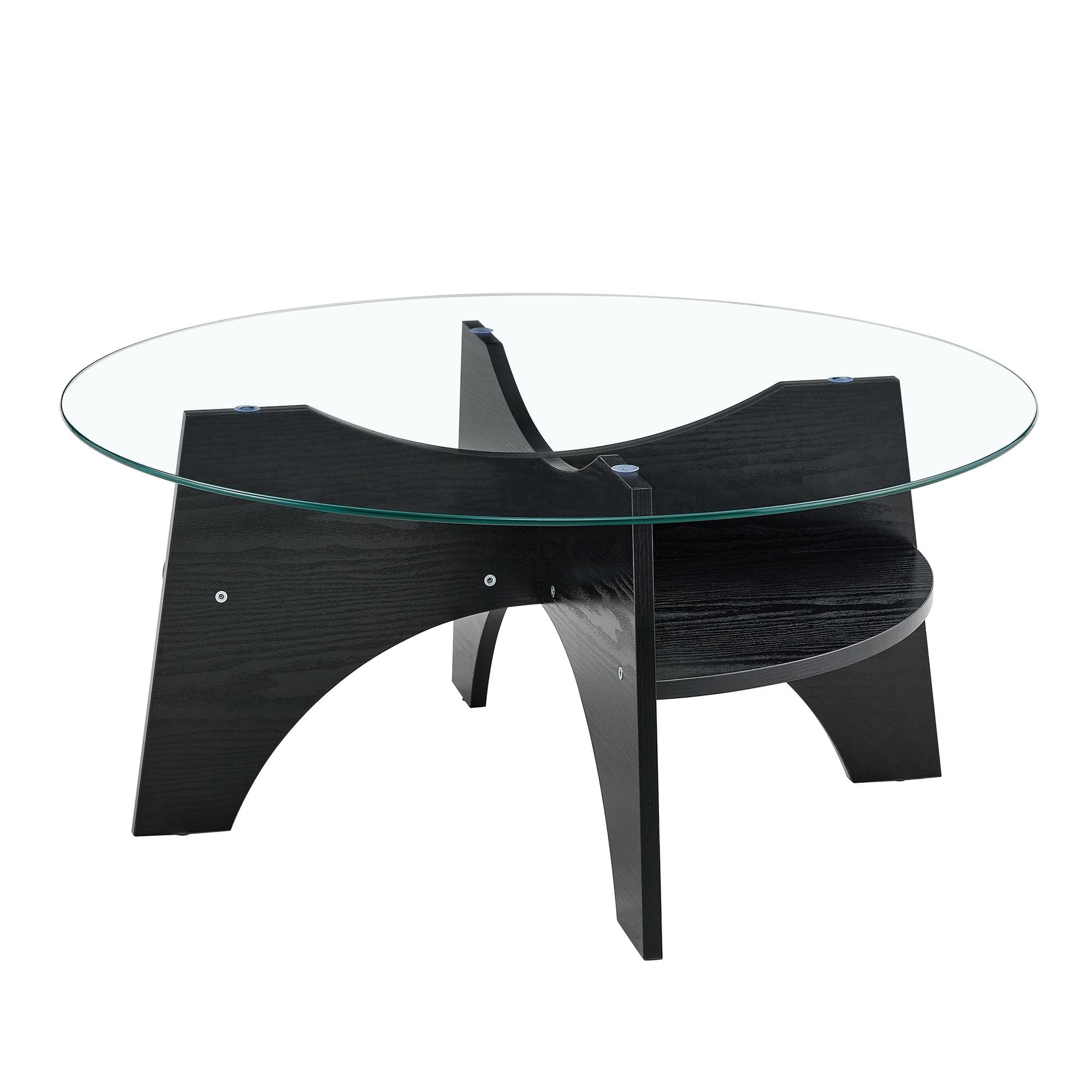 Table basse ronde, Transparent Aosom France