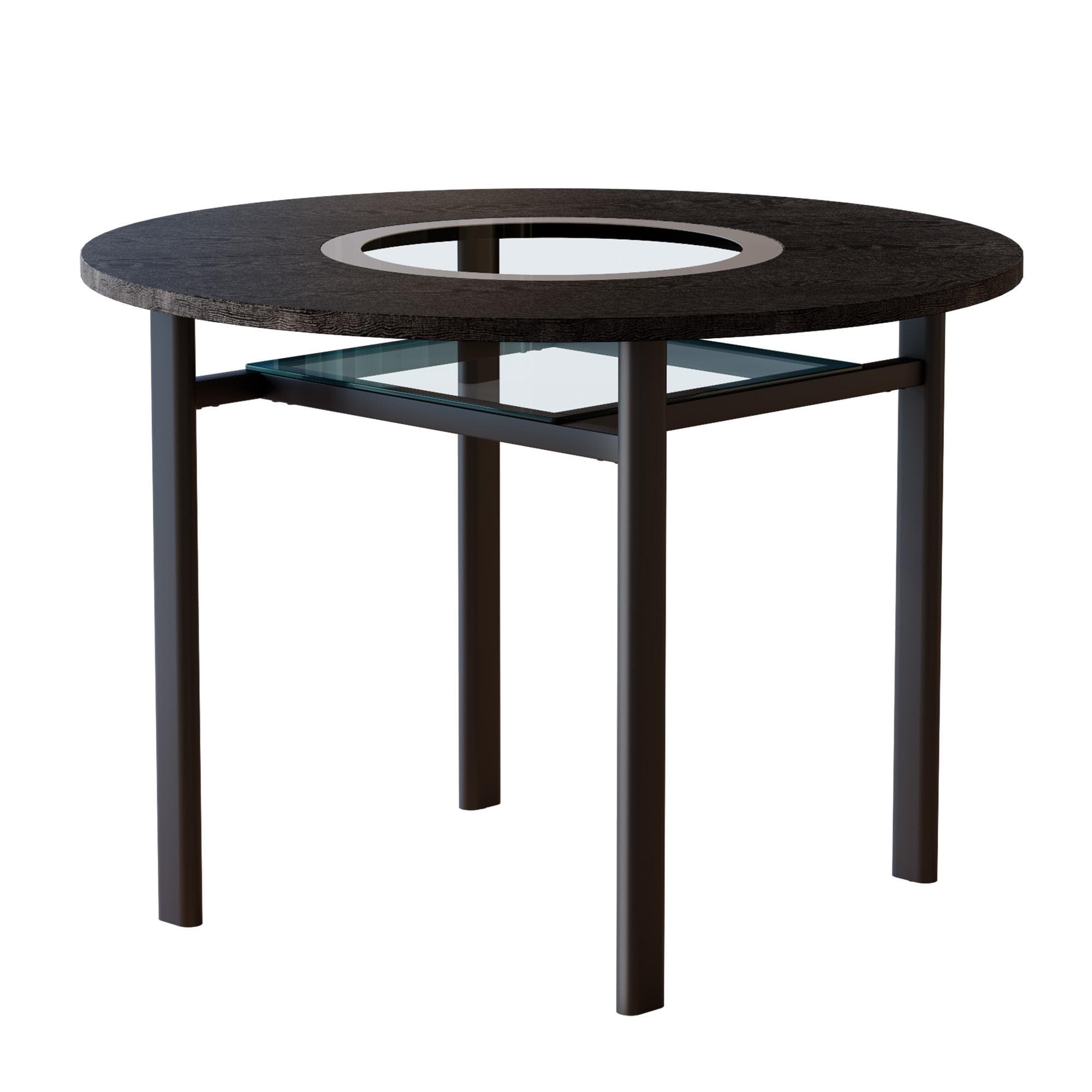 Table ronde moderne minimaliste, Noir Aosom France