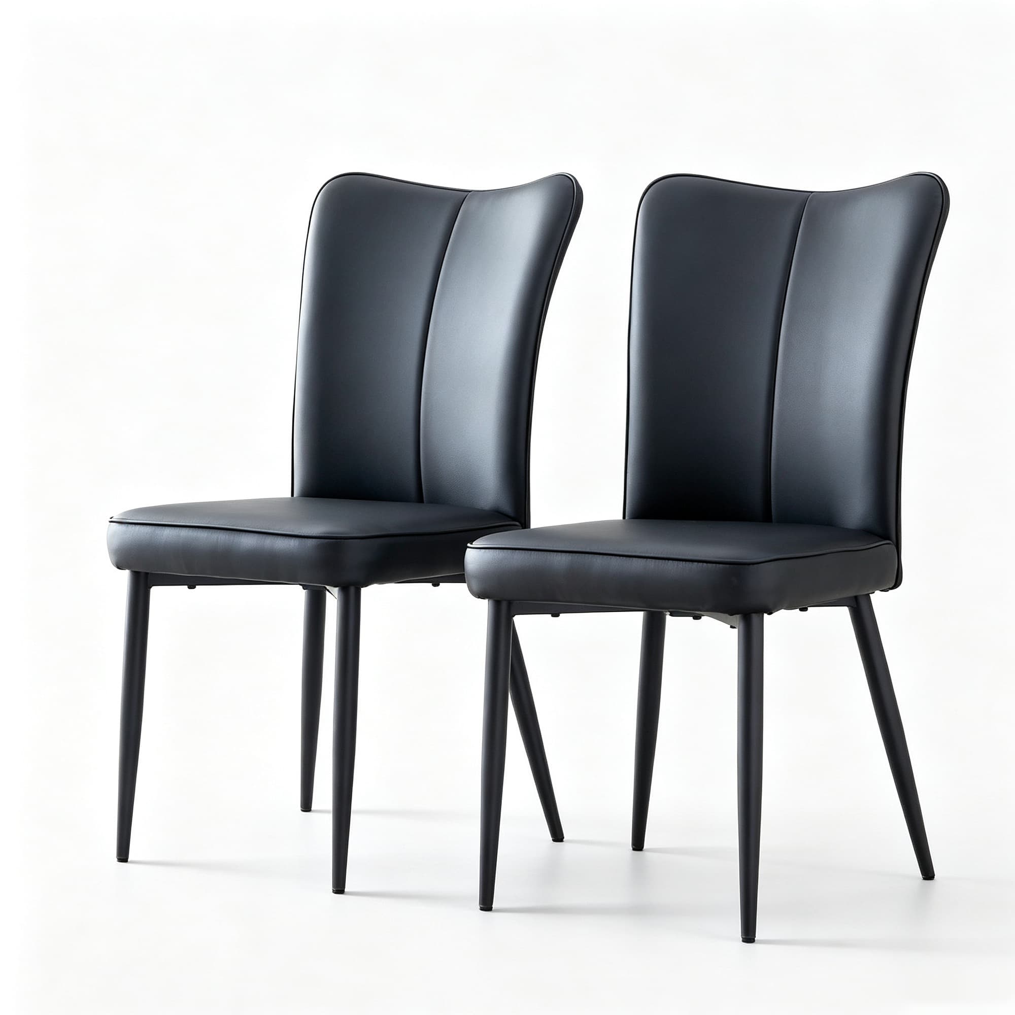 Lot de 2 chaises de salle à manger, Noir Aosom France