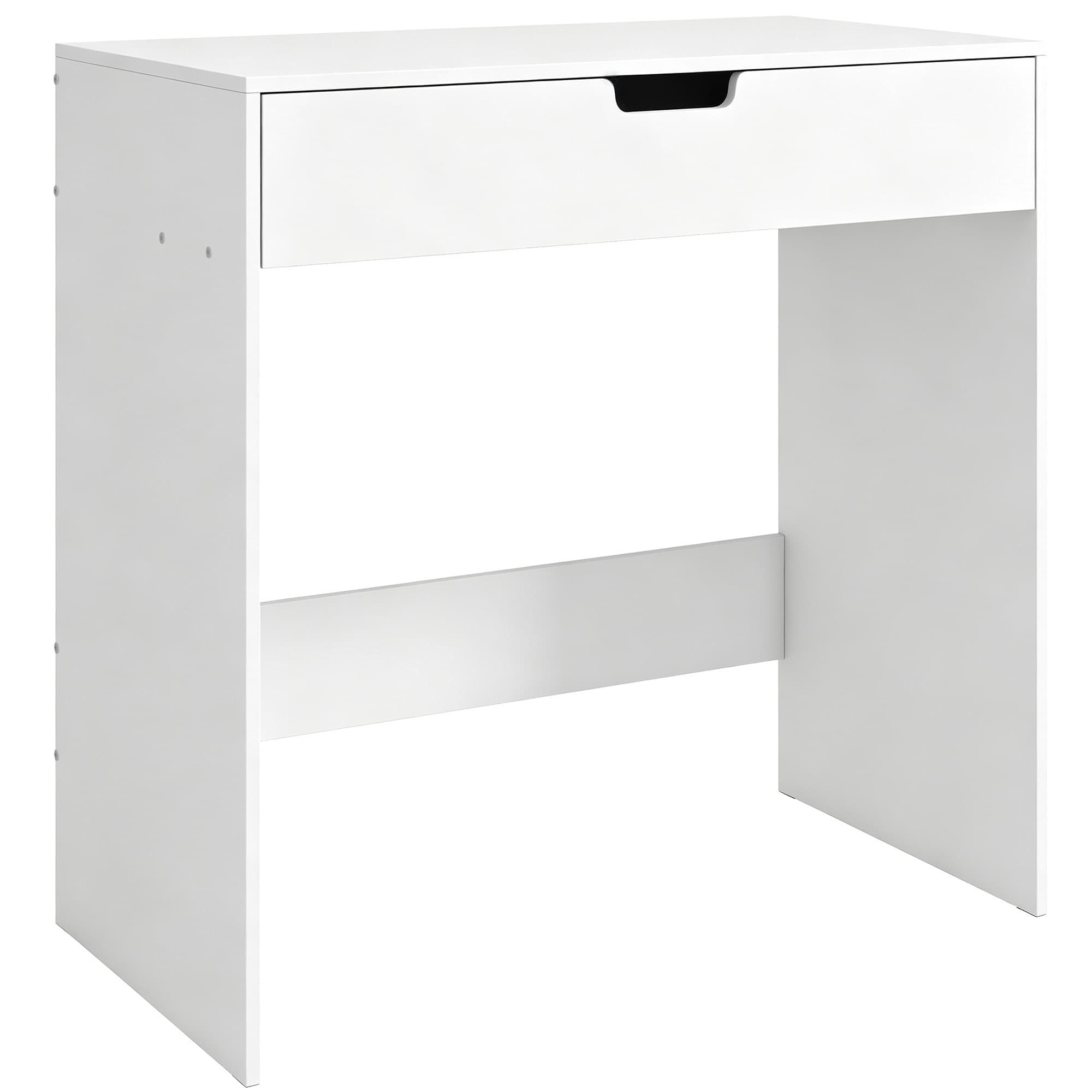 HOMCOM Coiffeuse avec tiroir, table de maquillage moderne moderne, pour chambre à coucher, 75 x 40 x 75 cm, blanc