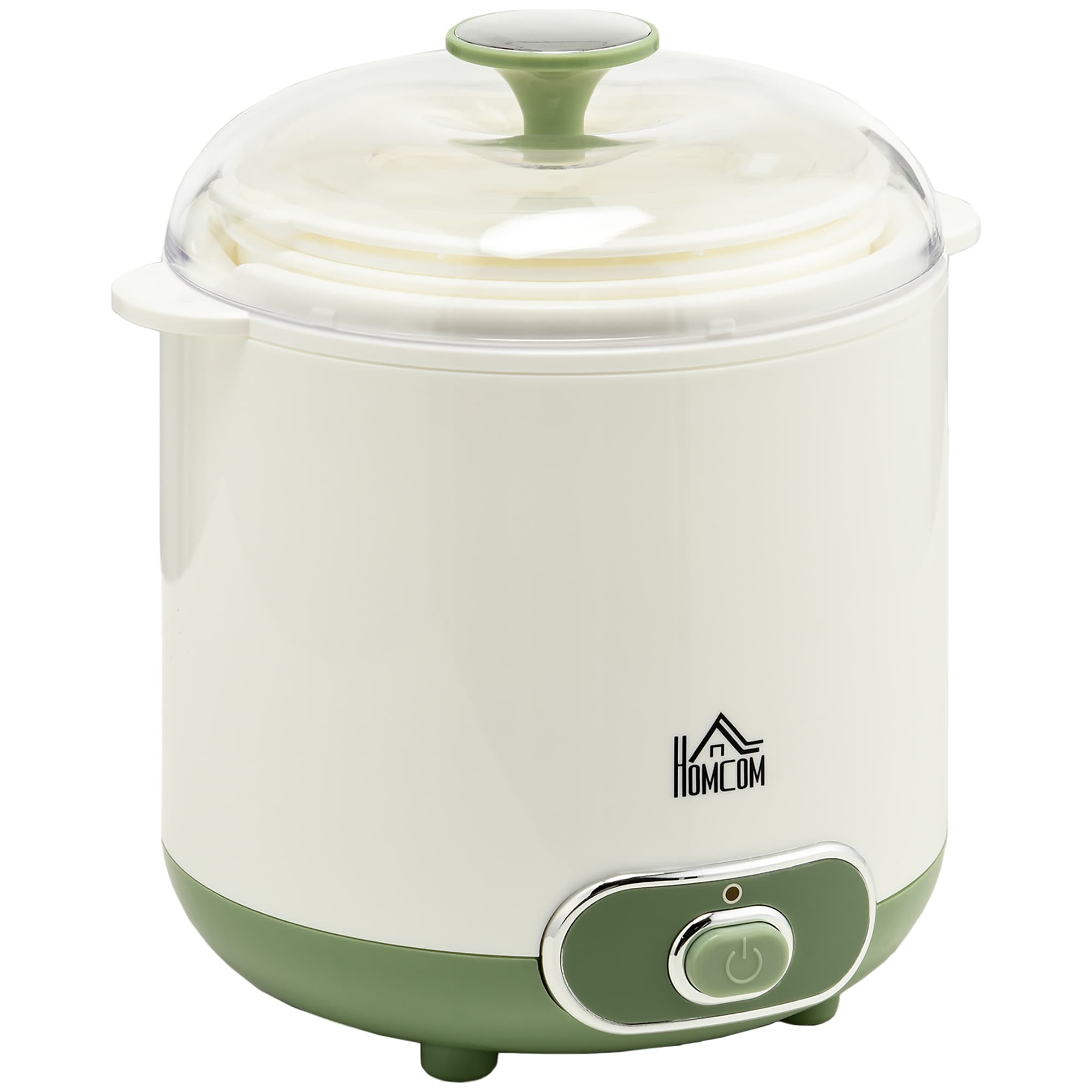 HOMCOM Yaourtière électrique avec 2 récipients de 1,5L filtre pour yaourt grec et 2 couvercles, puissance 20W blanc