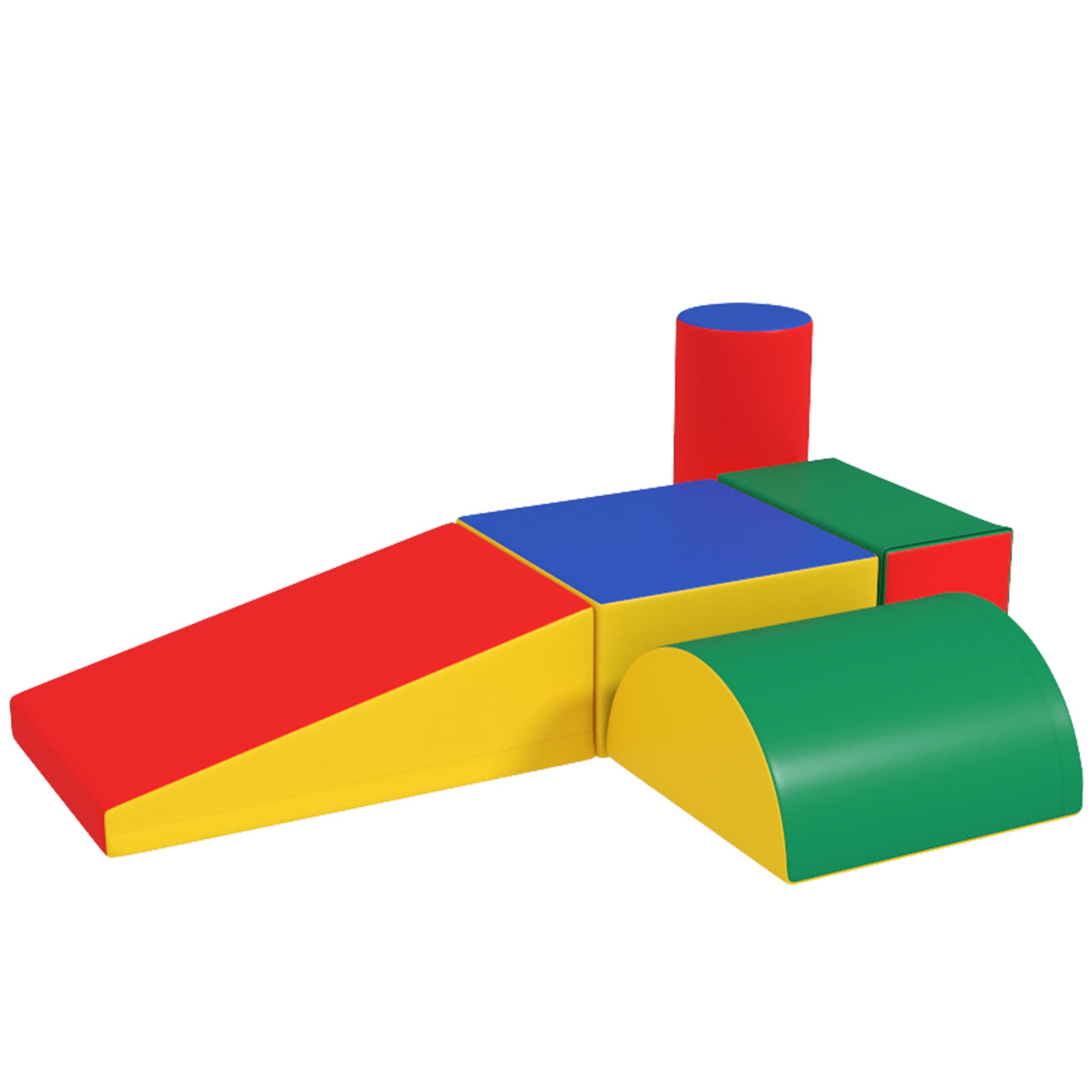 HOMCOM Module motricité bébé 5PCS parcours motricité bébé en mousse EPE pour enfants d'âge préscolaire, multicolore