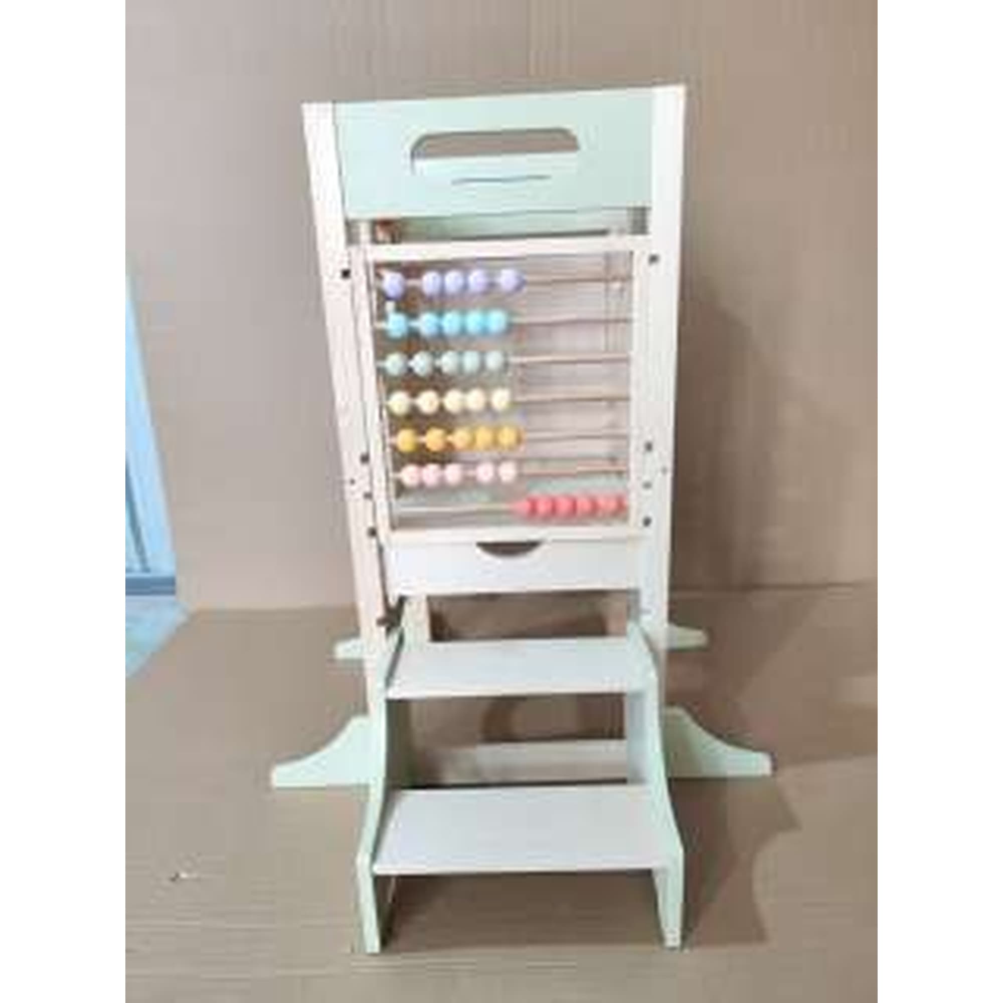 AIYAPLAY Tour Montessori 6 en 1 pour enfants, marchepied d'aide en cuisine avec tableau, 2-6 ans, vert