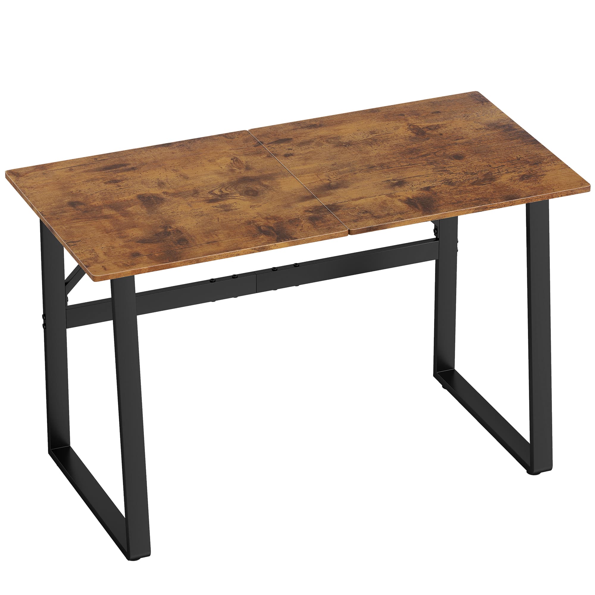 HOMCOM Bureau d'Ordinateur 120 cm, Bureau Simple, Pieds Réglables, pour Petit Espace, Travail à Domicile, Étude, Brun Rustique