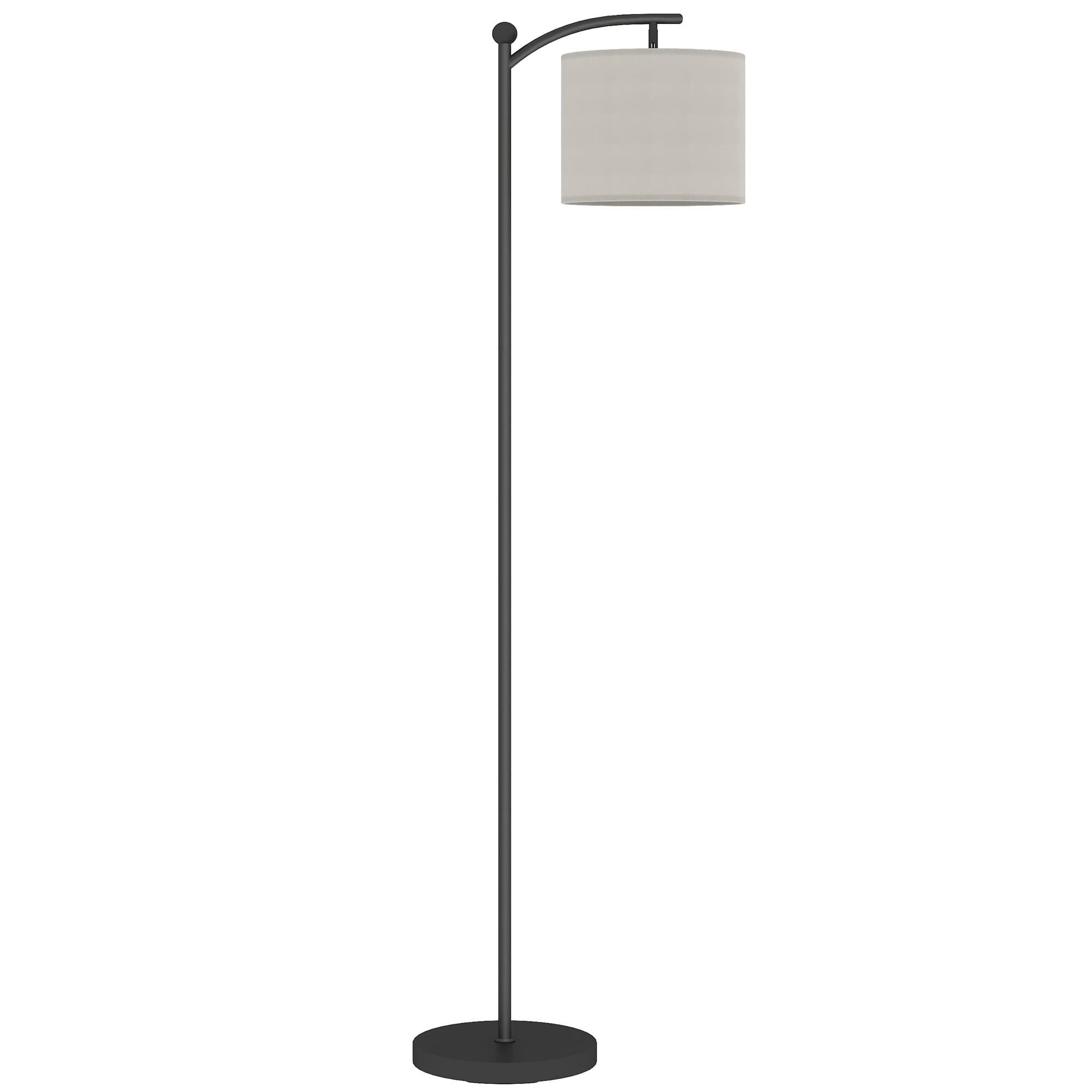 HOMCOM Lampadaire dimmable 2 températures de couleur avec télécommande, minuterie de 60 minutes, 160 cm, noir