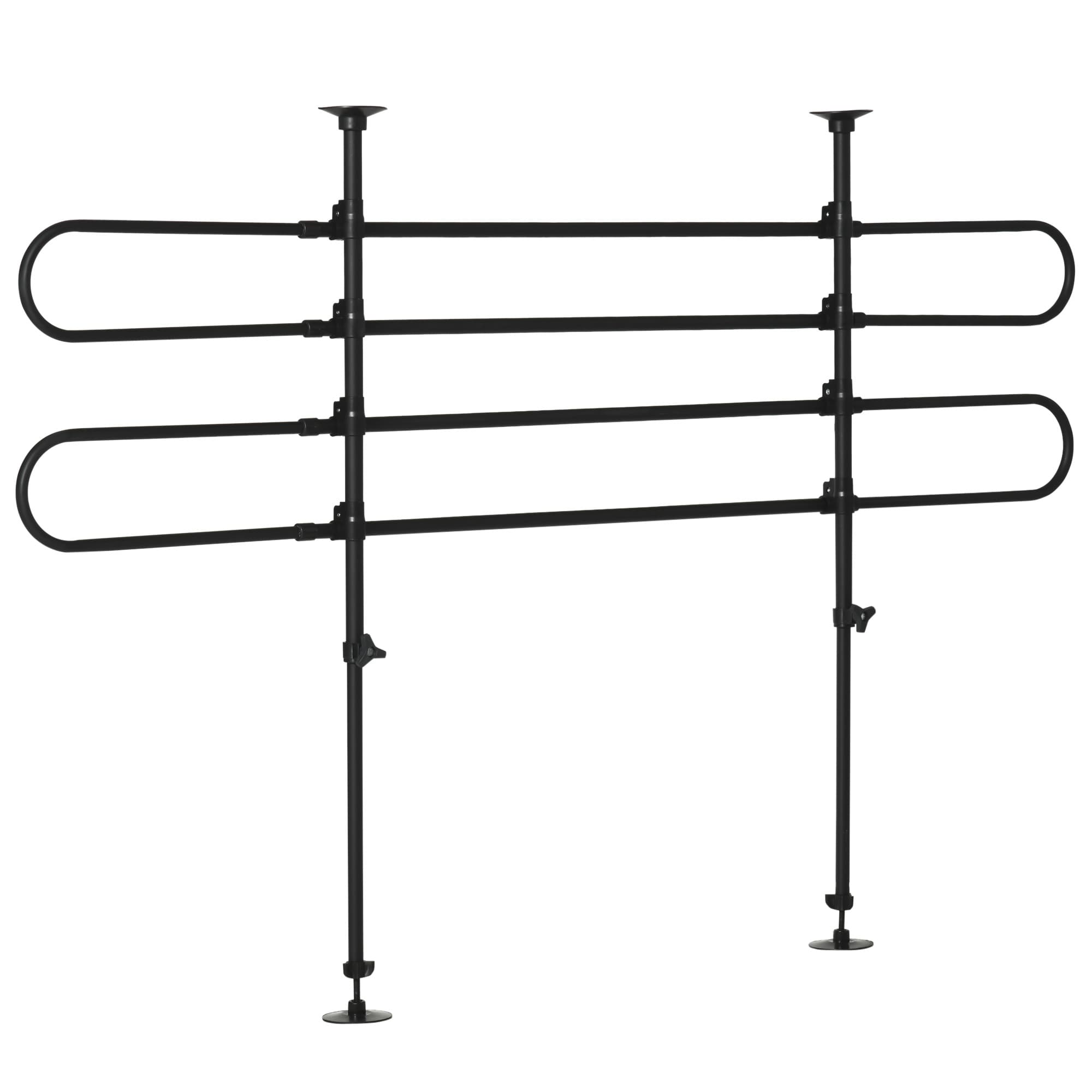 PawHut Grille de séparation pour chien universel, barrière de sécurité extensible pour animaux de compagnie, en acier noir