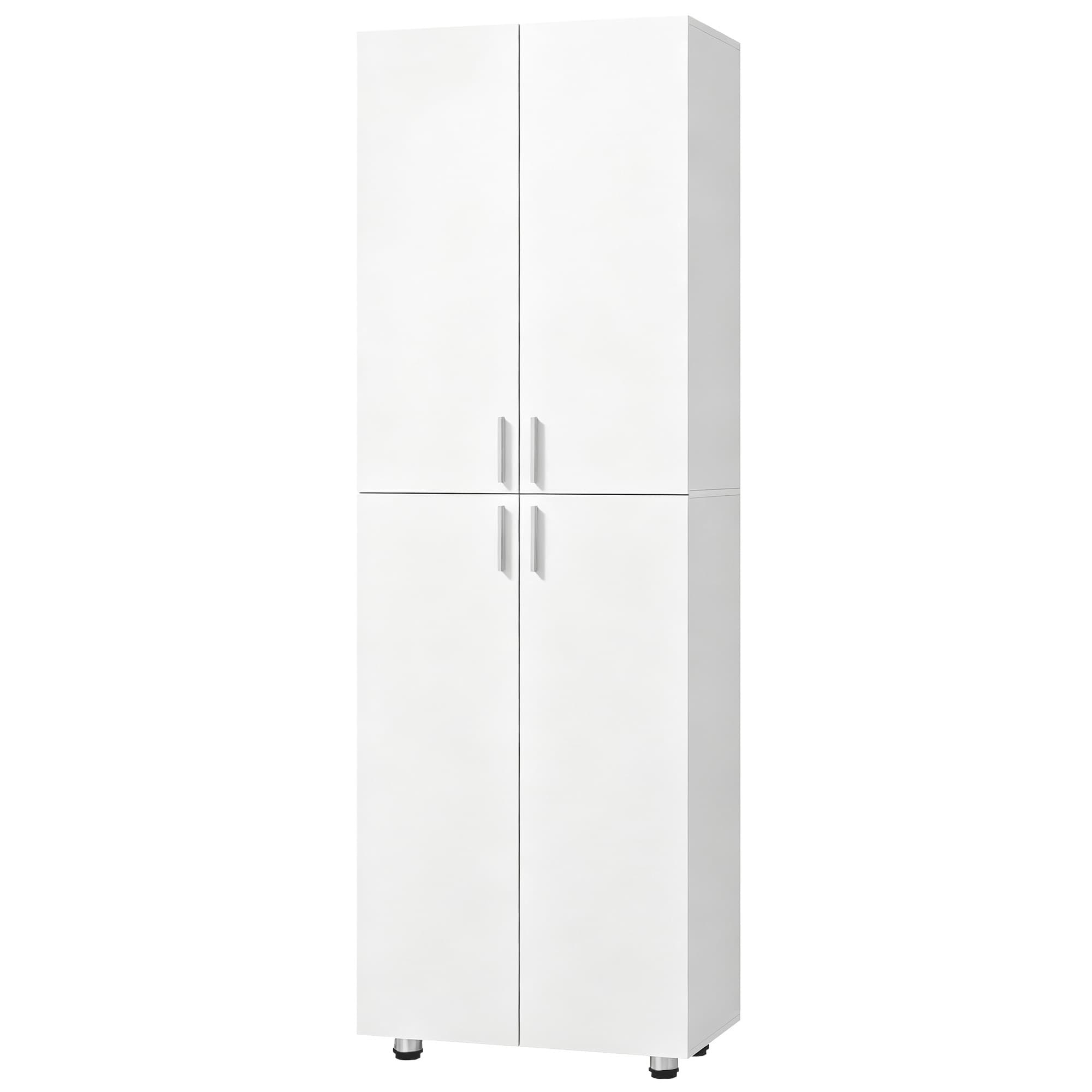 HOMCOM Armoire garde-robe 4 portes, 180 cm, Blanc