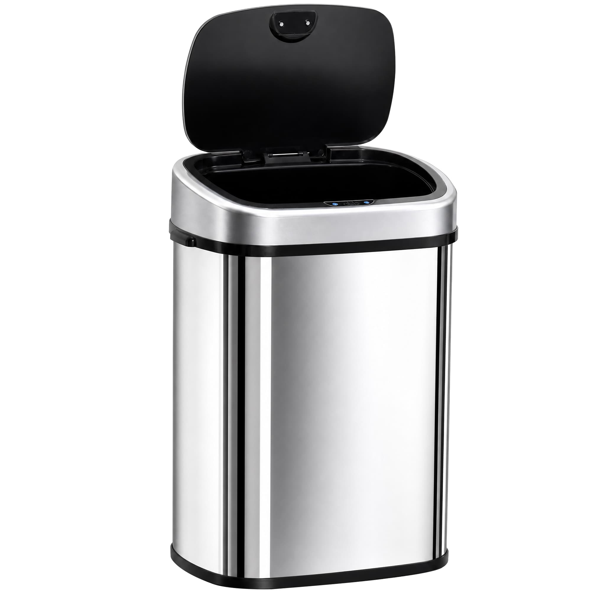 HOMCOM Poubelle Sensorielle Automatique Inox Touchless 58L Argent