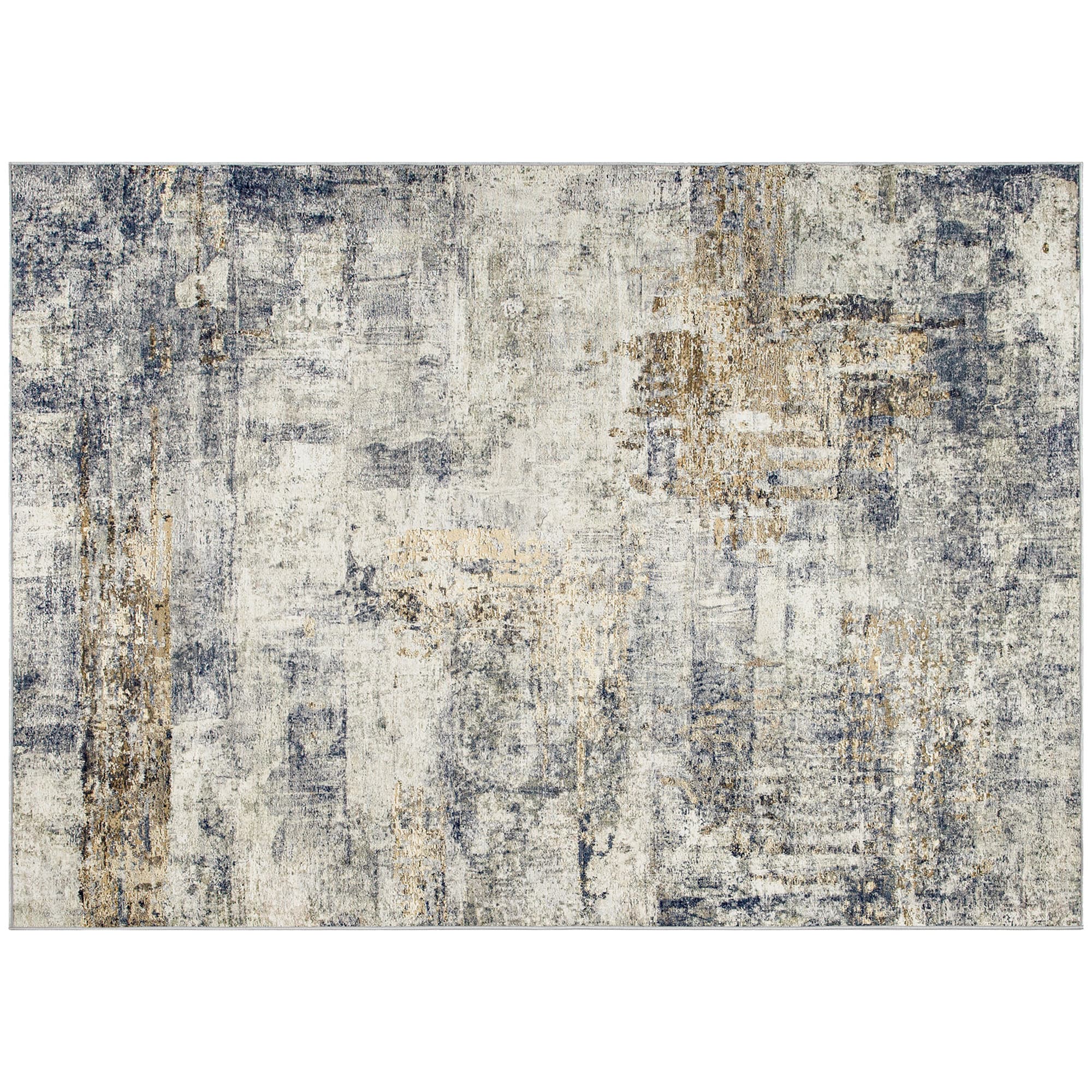 HOMCOM Tapis de salon, polyester, motif artistique moderne, lavable, gris
