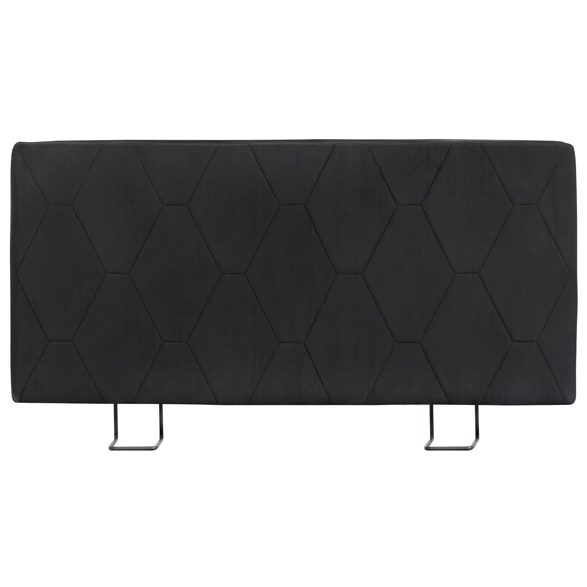HOMCOM Tête de lit 160 cm à hauteur réglable en chenille Design losanges et structure métallique Gris foncé