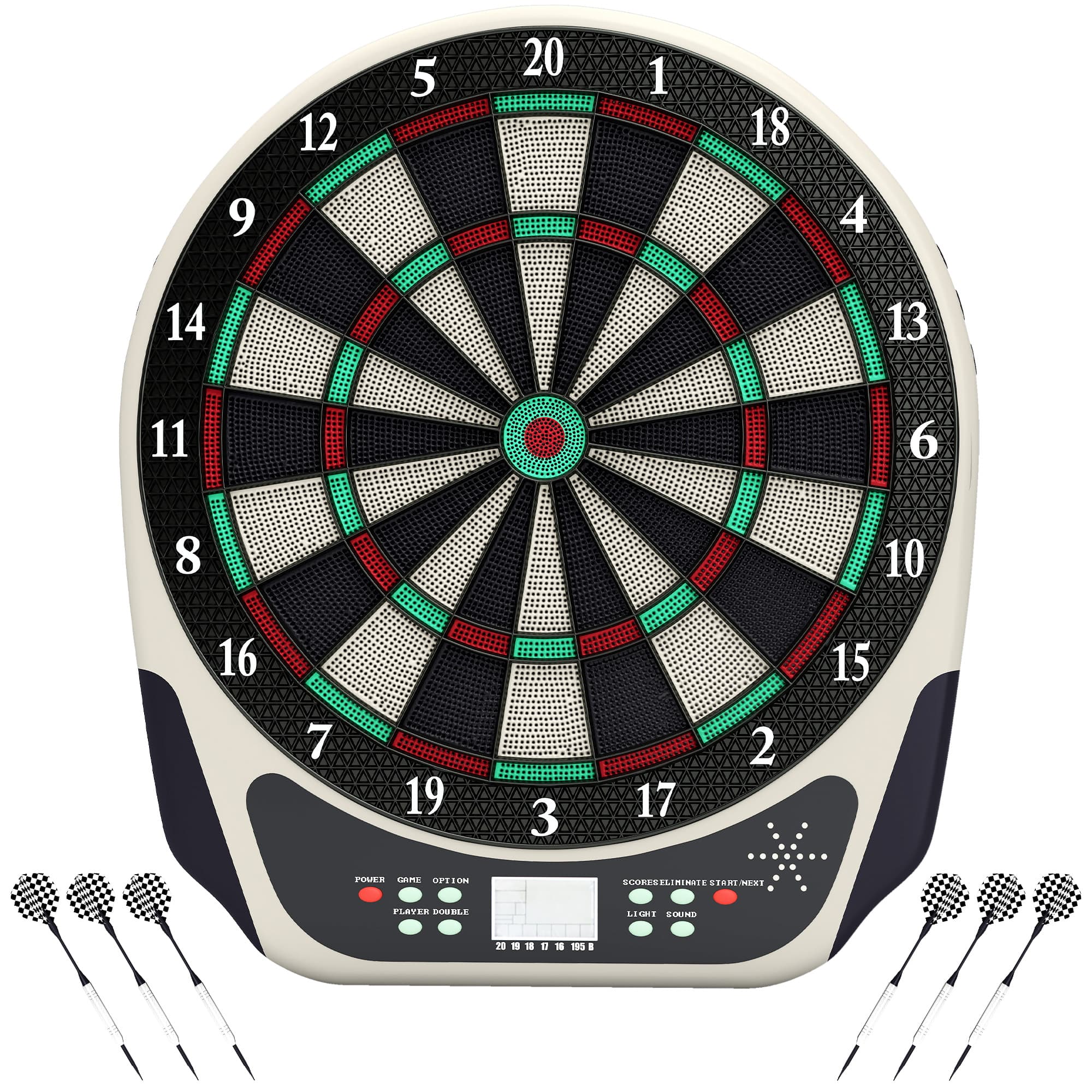 HOMCOM Cible Jeu de Flechettes Electronique Professionnel 159 Jeux Varies