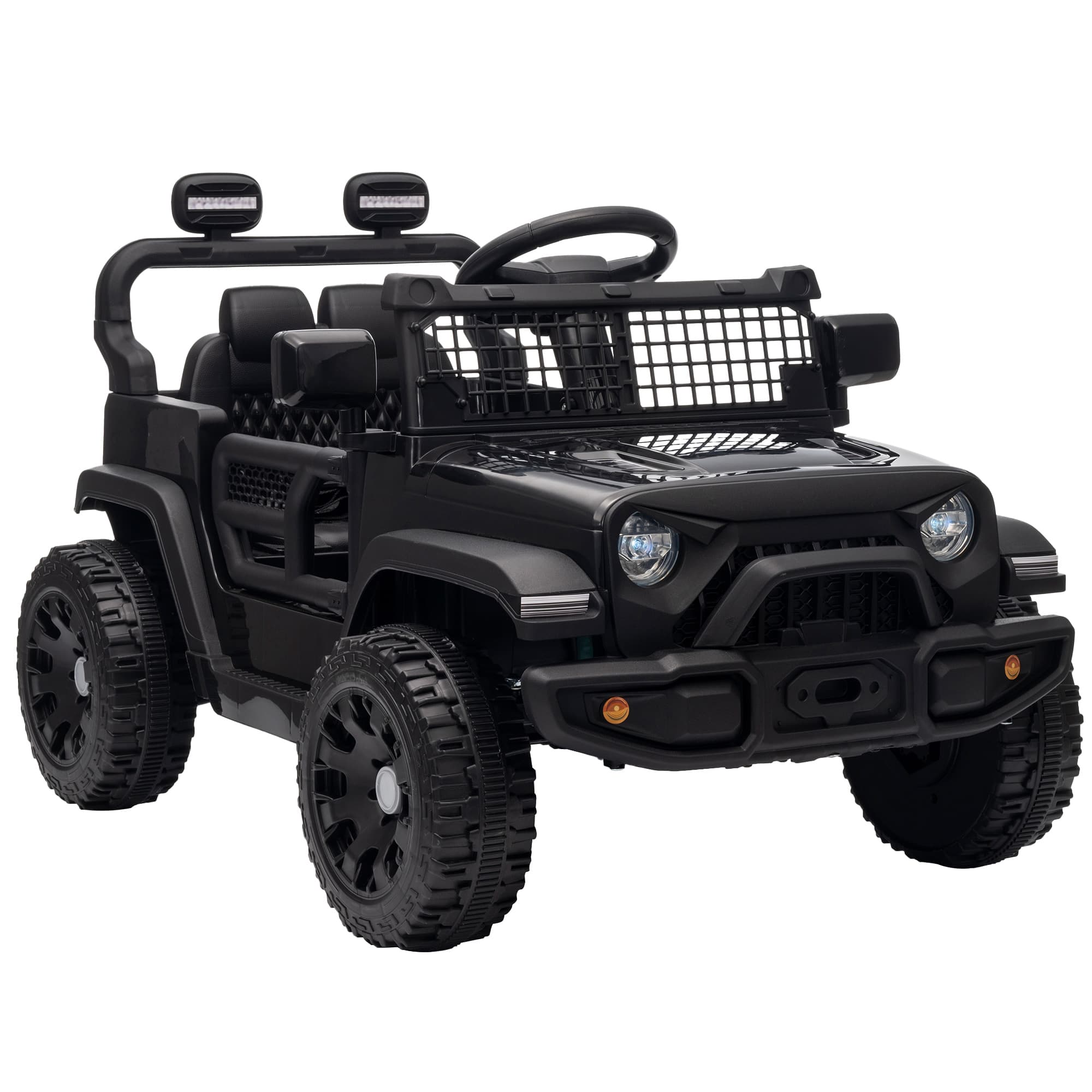 AIYAPLAY Voiture Électrique Enfants 12V, Buggy Électrique Enfants, 2-4 km/h, 2 Moteurs, Télécommande, Batterie Lithium, Noir